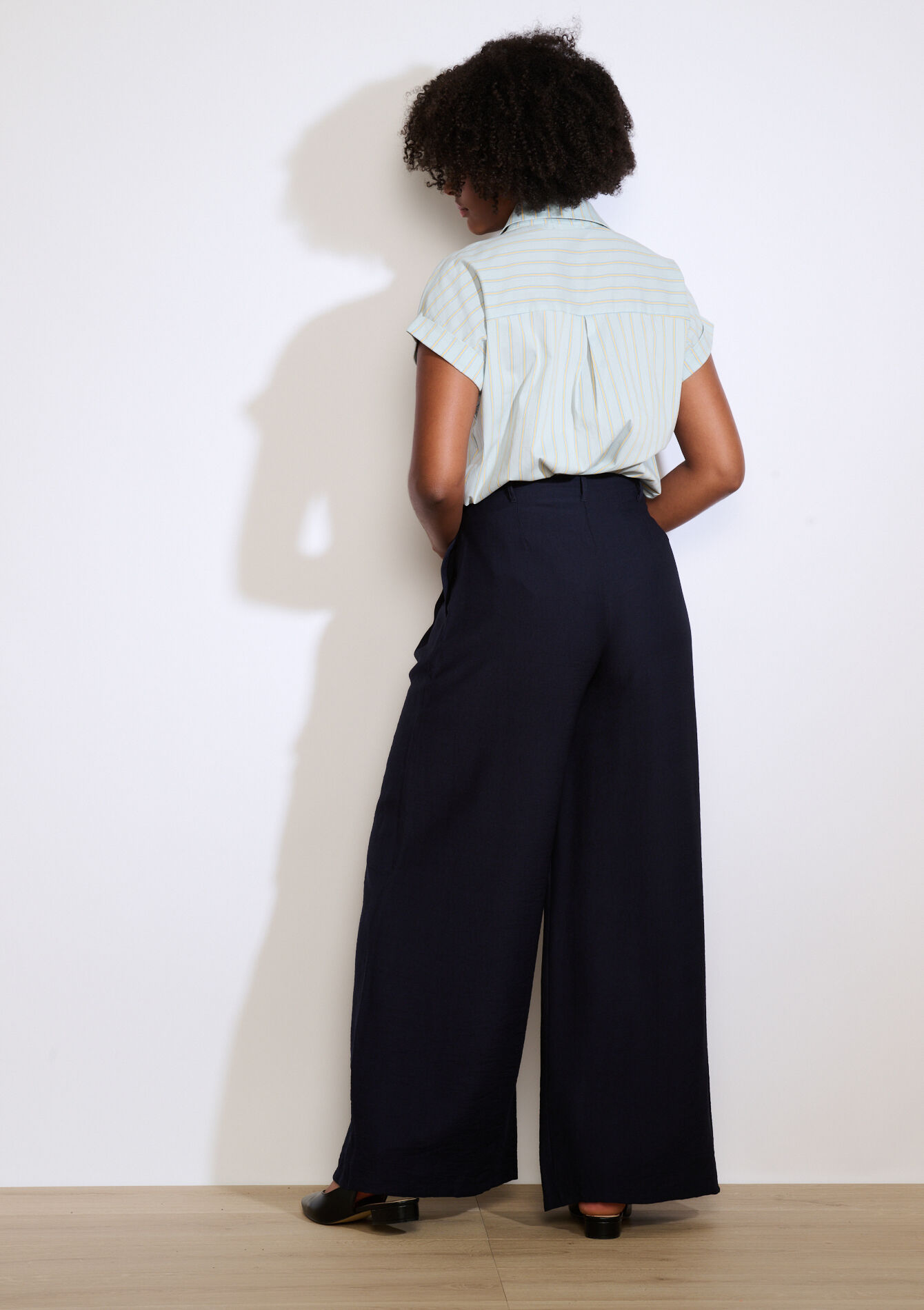 Pantalon fluide moderne, Pantalon fluide moderne - NAVY BASIC - 06100739_2723