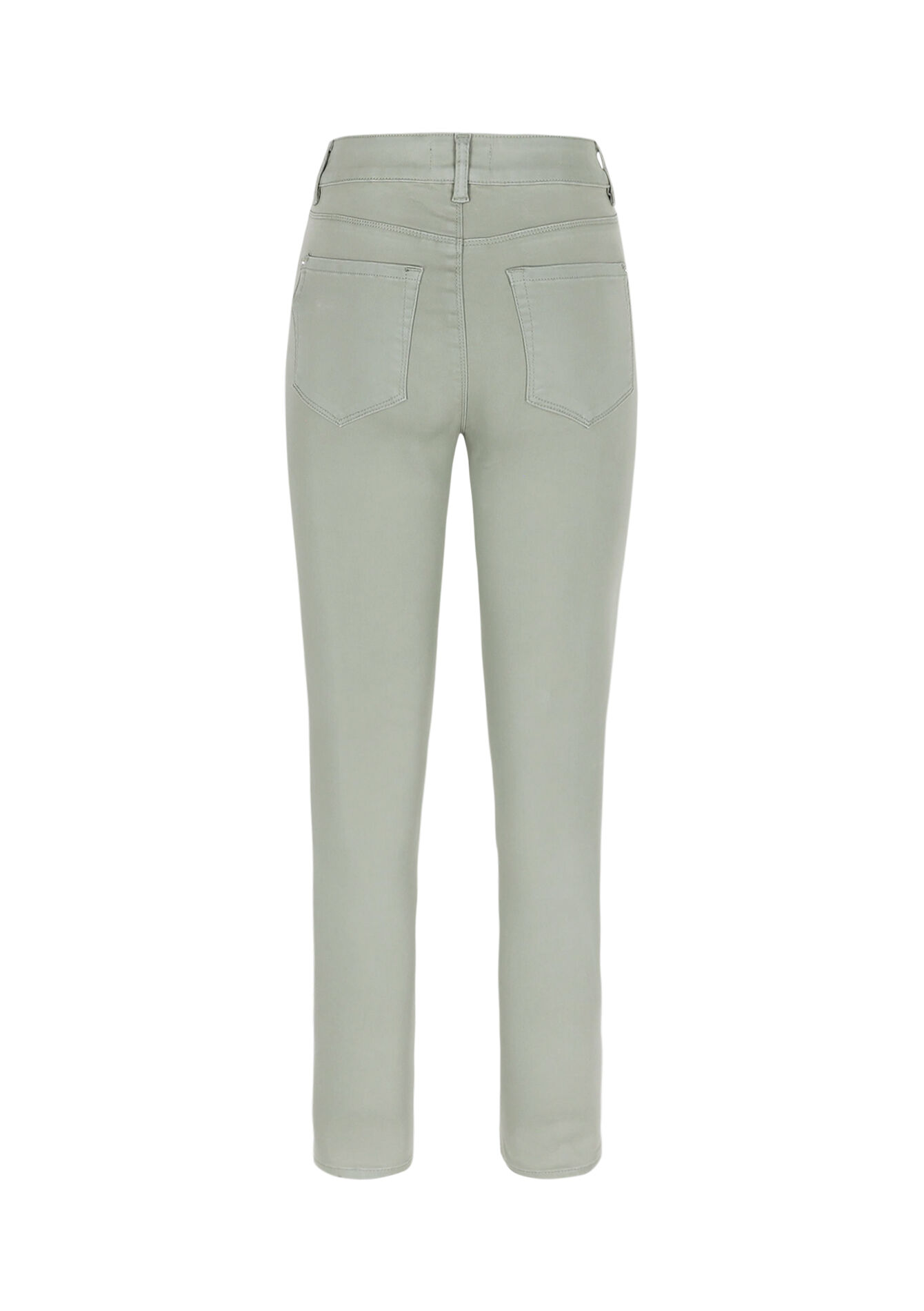 High-waist slim trousers, High-waist slim trousers - KHAKI FADED - 06004601_4326