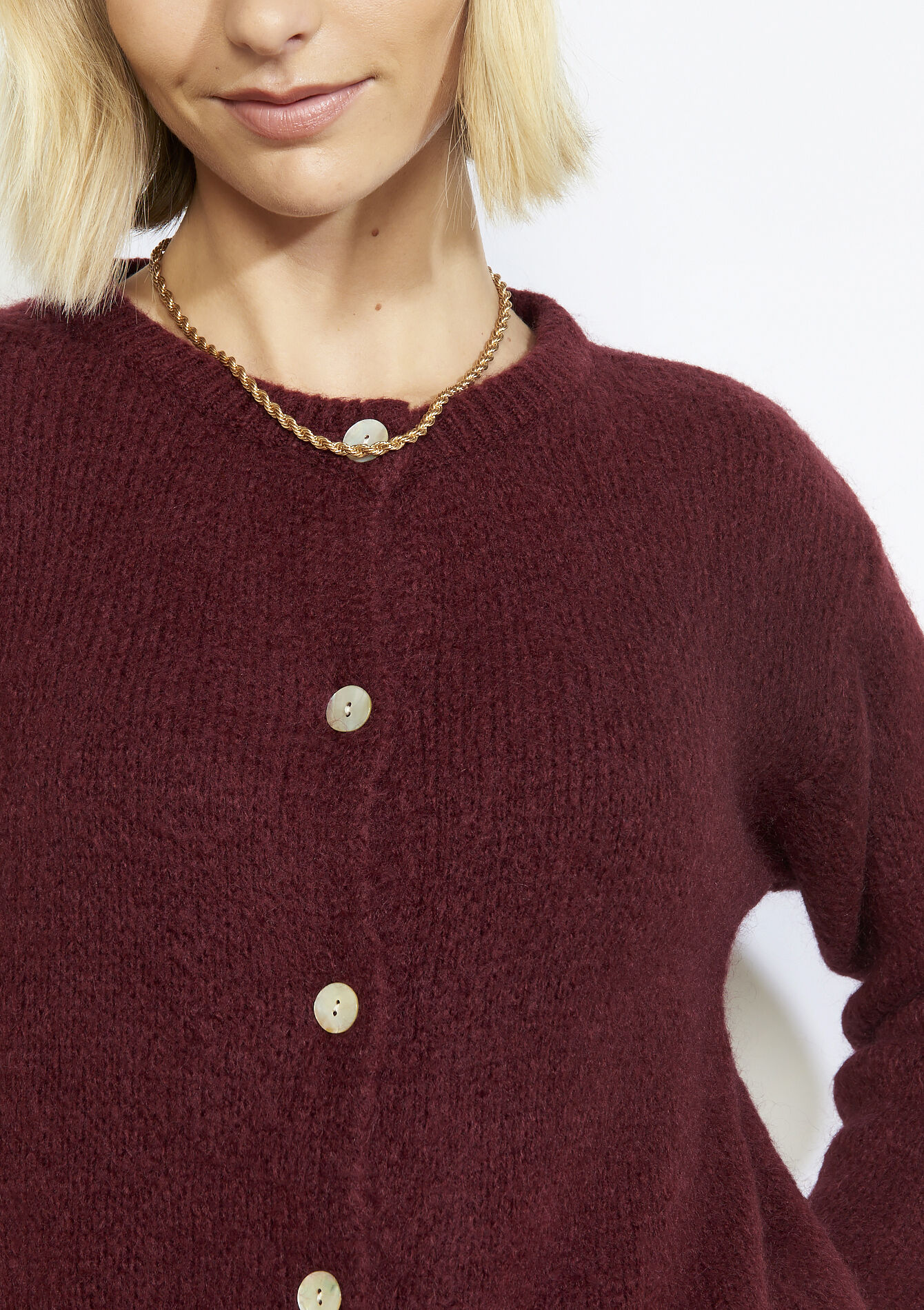 Gilet boutonné moelleux, Gilet boutonné moelleux - BORDEAU WINE - 04101383_1467