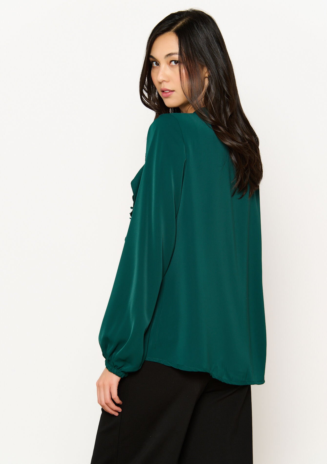Chemise avec volants - BOTTLE GREEN - 1119010