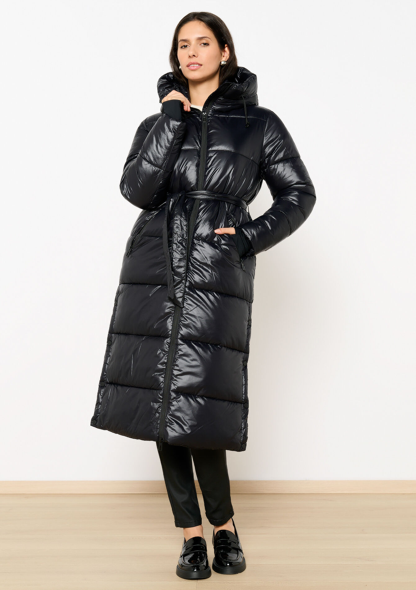 Manteau long matelassé, Manteau long matelassé - BLACK - 23000671_1119