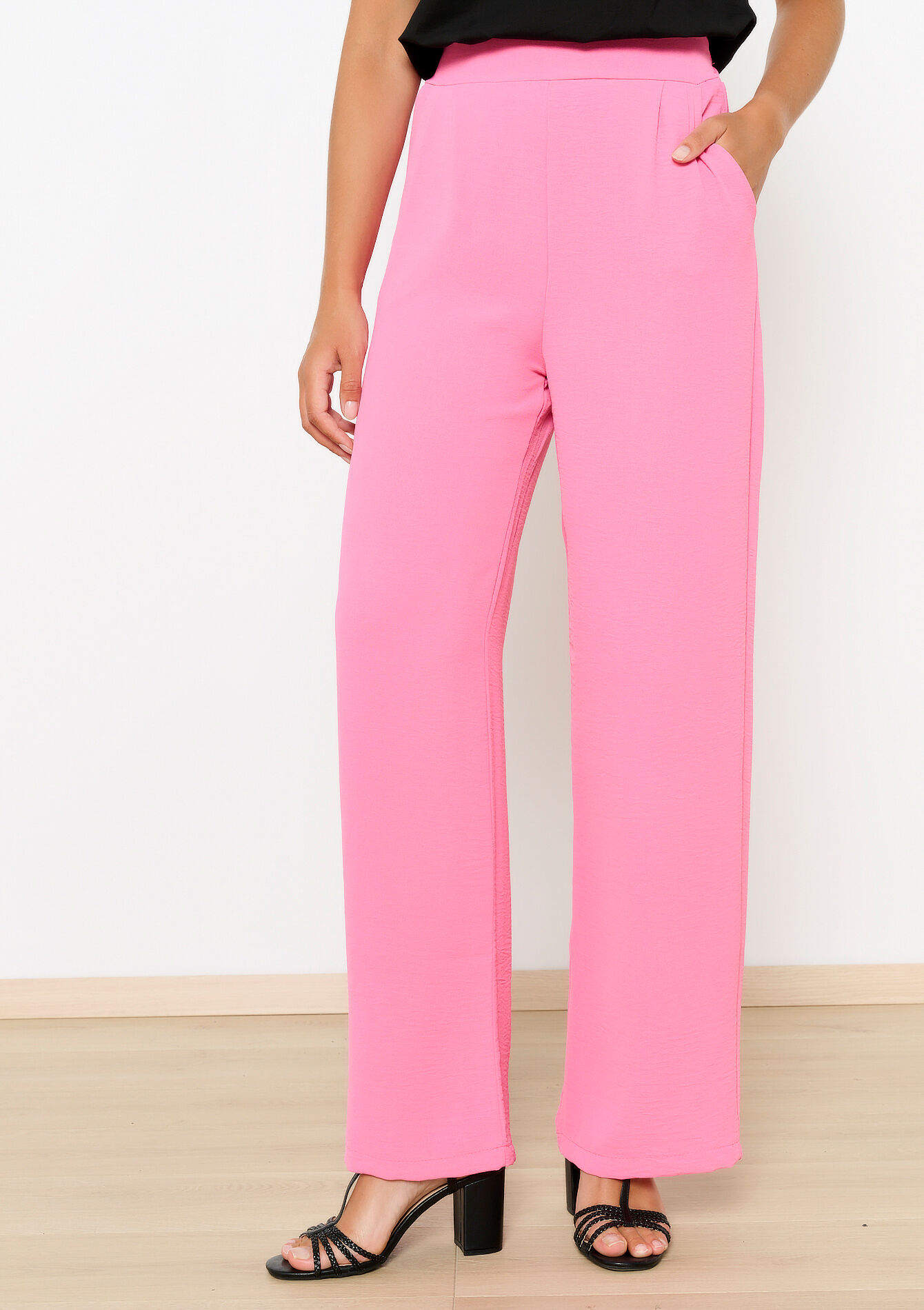 Wijde broek, Wijde broek - PINK BUBBLEGUM - 06600891_1477