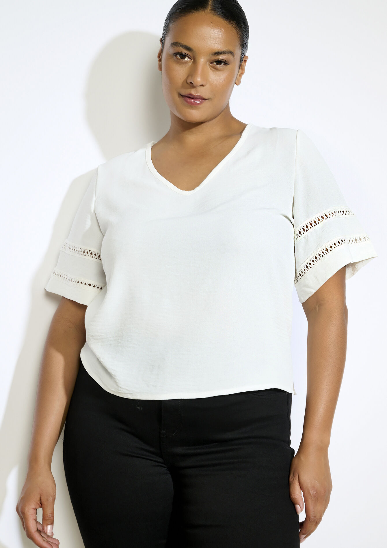 Blouse manches ajourées, Blouse manches ajourées, , back