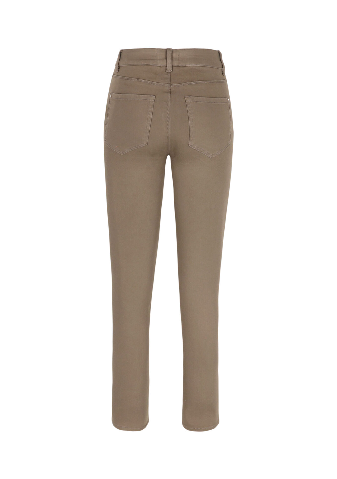 High-waist slim trousers, High-waist slim trousers - TAUPE - 06004601_1021