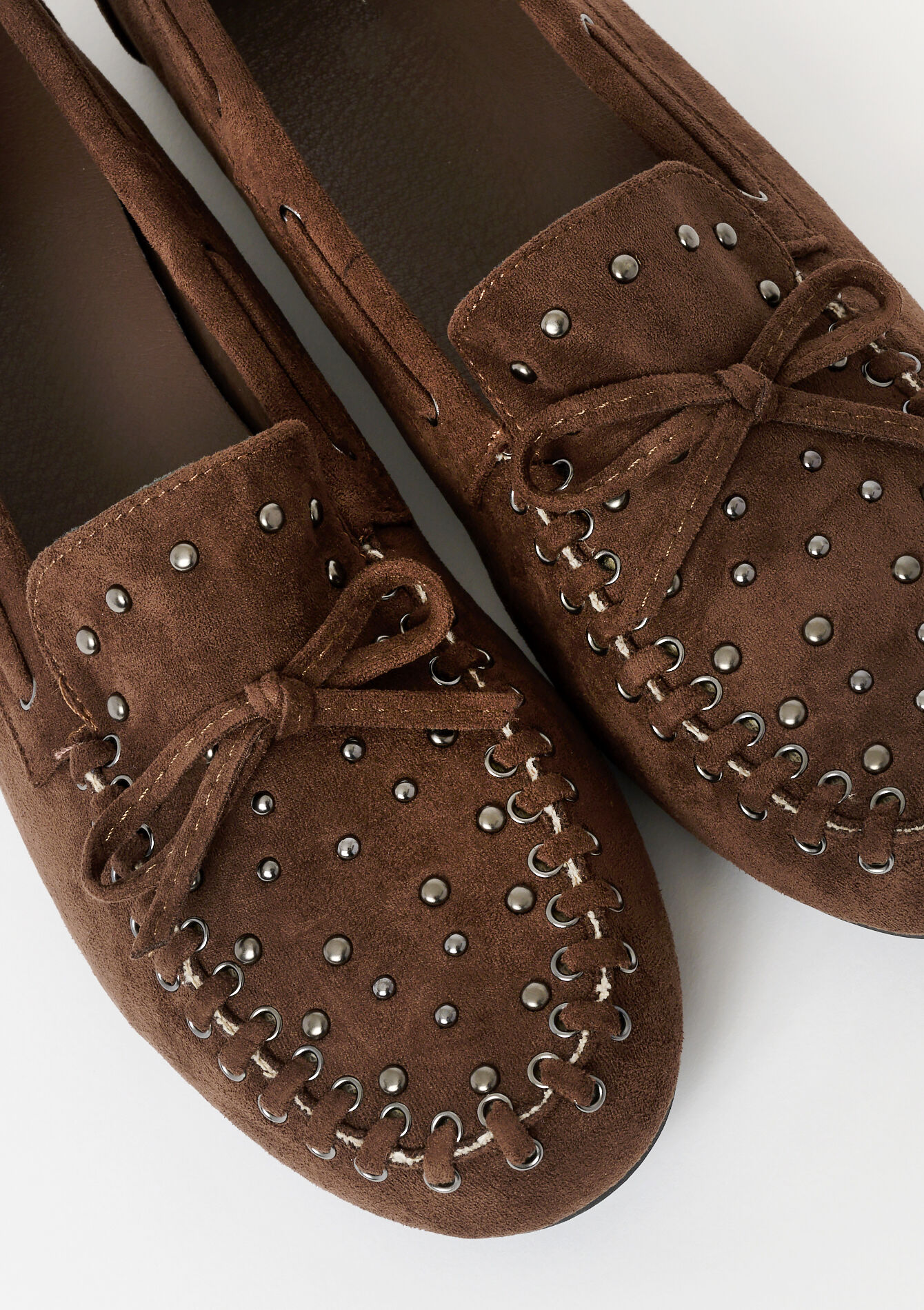 Instappers met studs, Instappers met studs - BROWN DARK CHOCOLATE - 13200066_3720