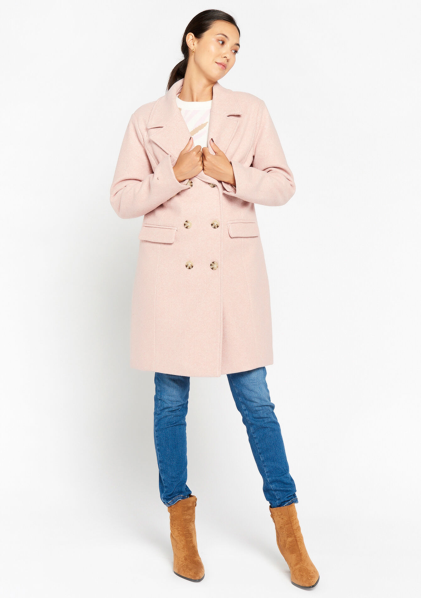Manteau classique, Manteau classique - NUDE PINK - 23000599_1301