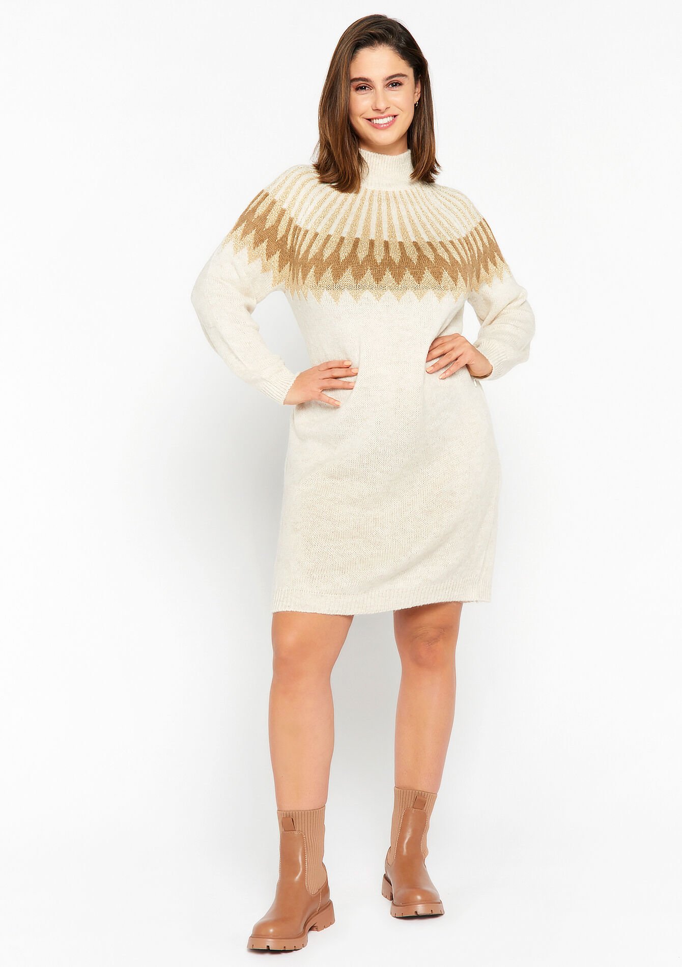 Robe pull, Robe pull - LIGHT BEIGE MEL - 08103128_1003