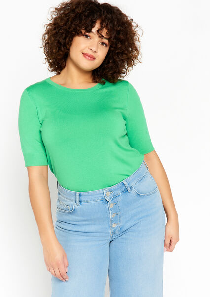 Short-sleeved pullover - GREEN EMERALD  - 04005930_4511