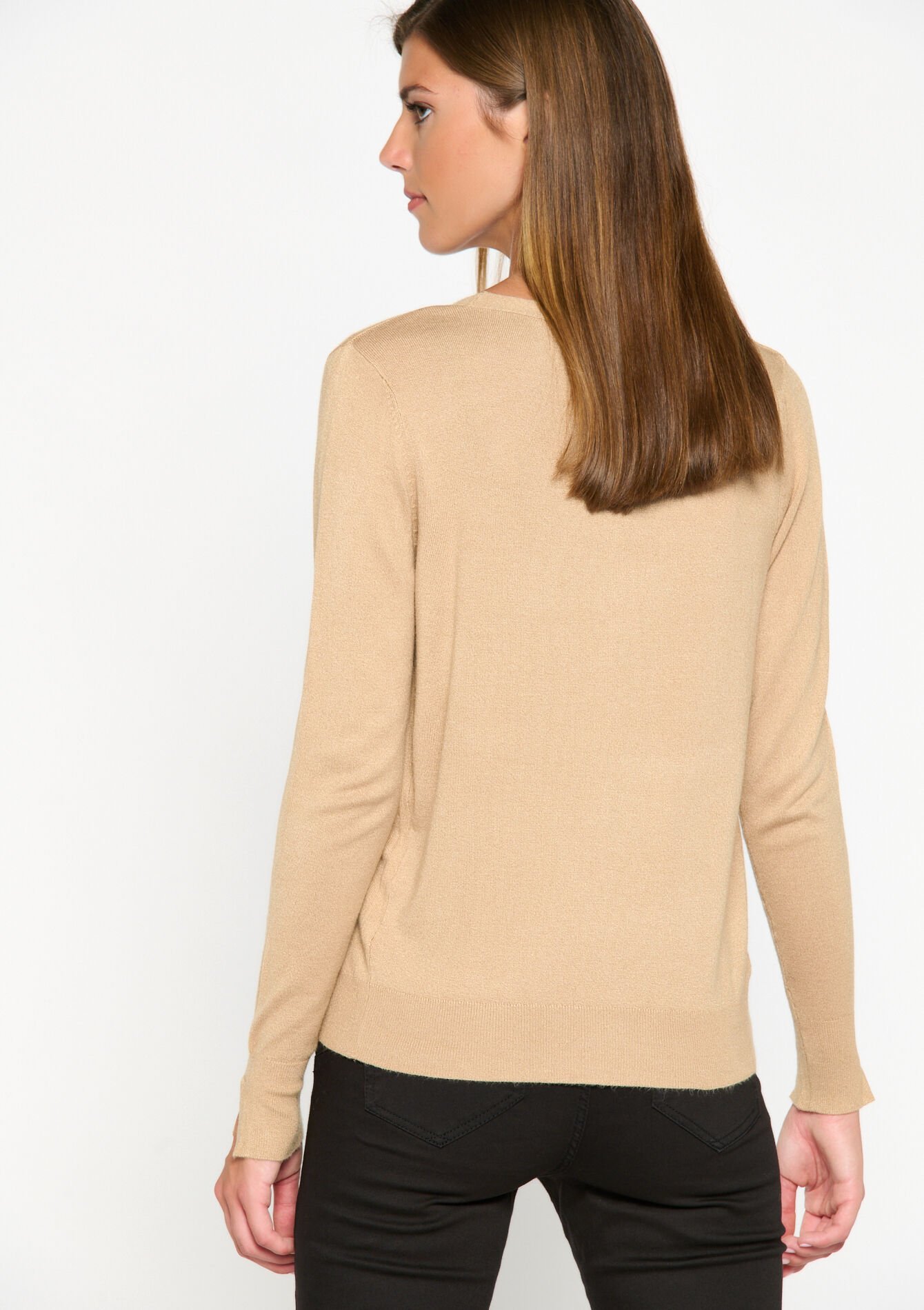 Cardigan - LIGHT CAMEL - 04100949_3814