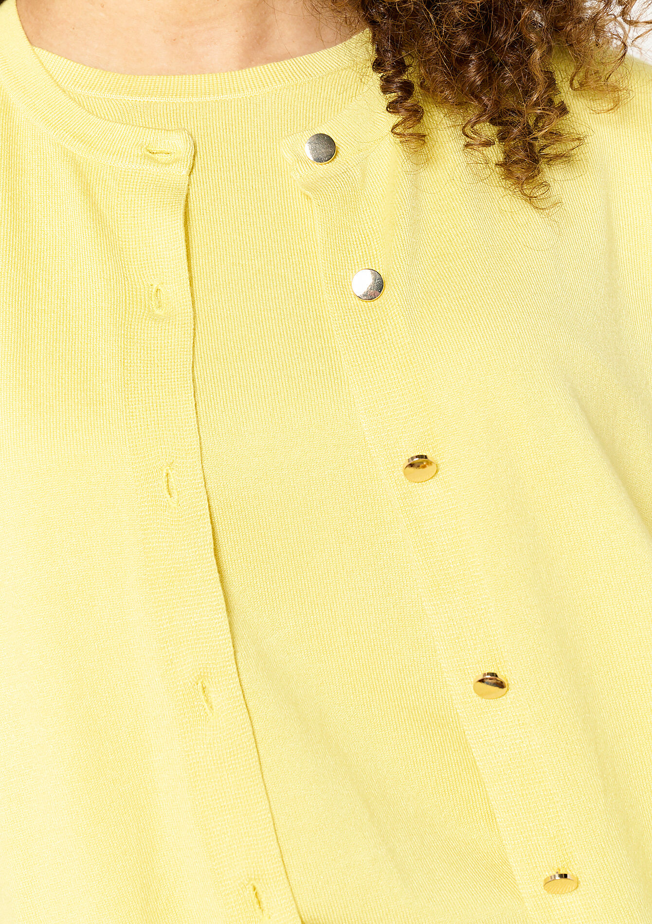 Cardigan met ronde hals - YELLOW PASTEL - 04101232_5004