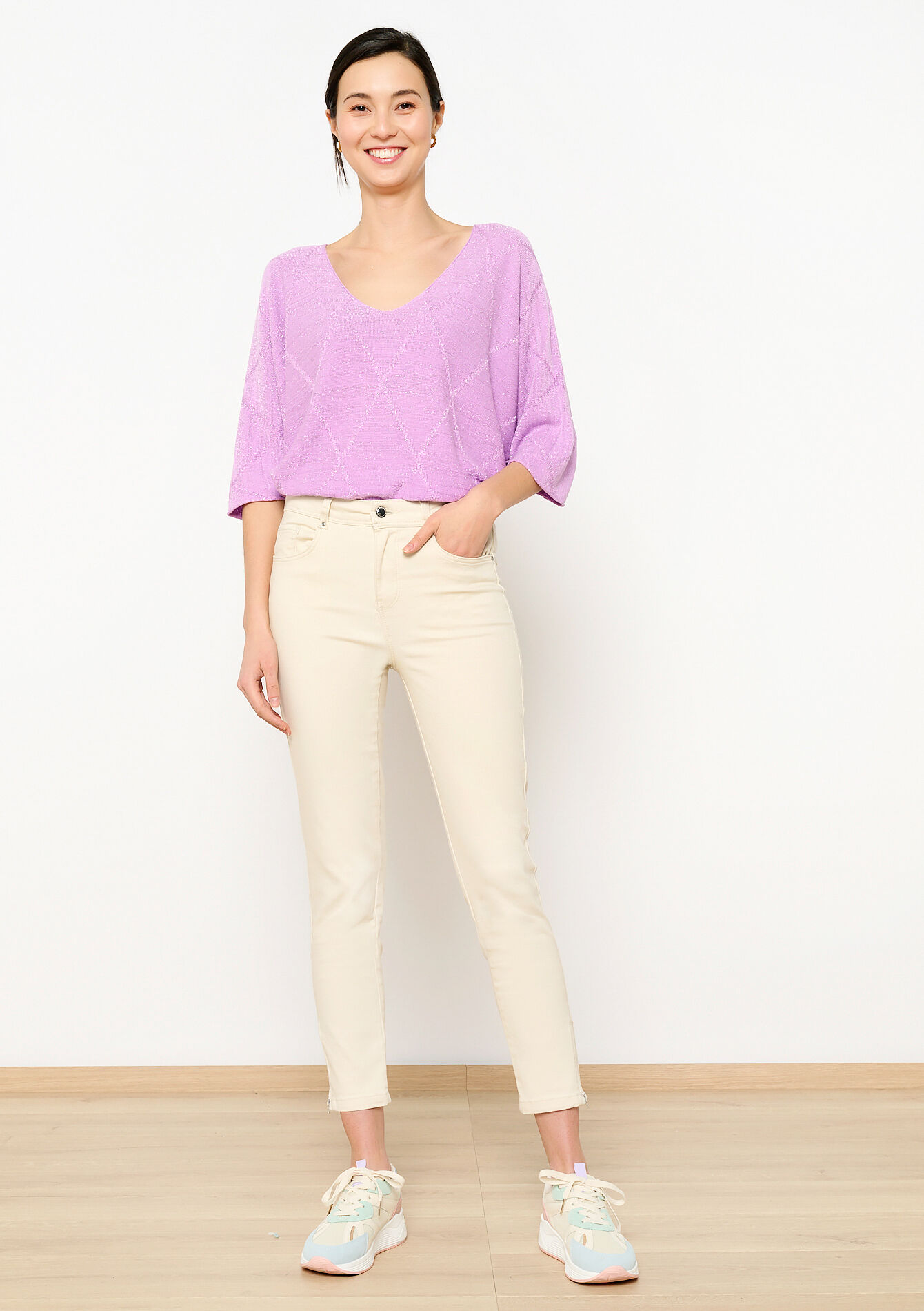 Slimfit broek, , back