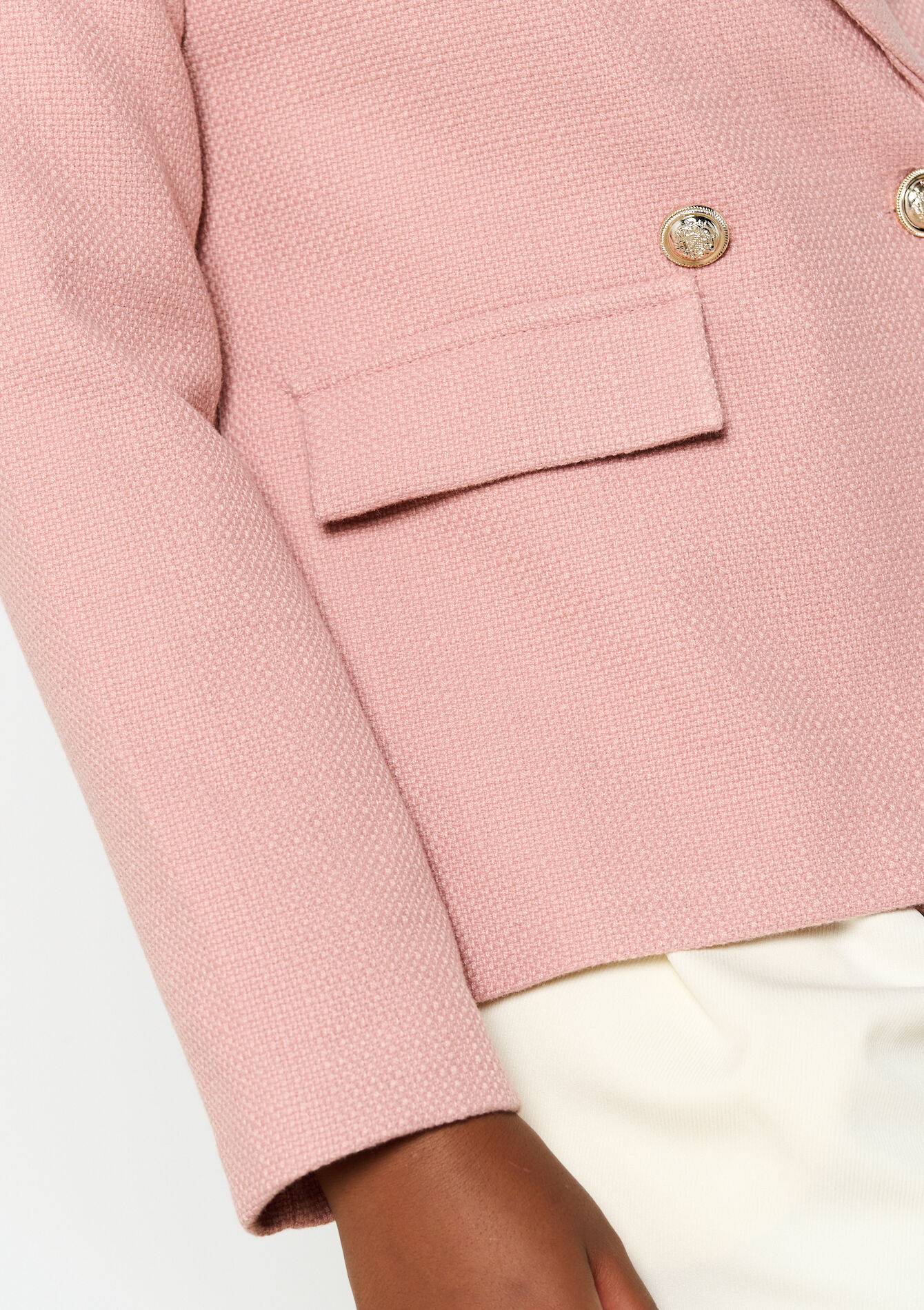 Tweed blazer - NUDE PINK - 09100980_1301