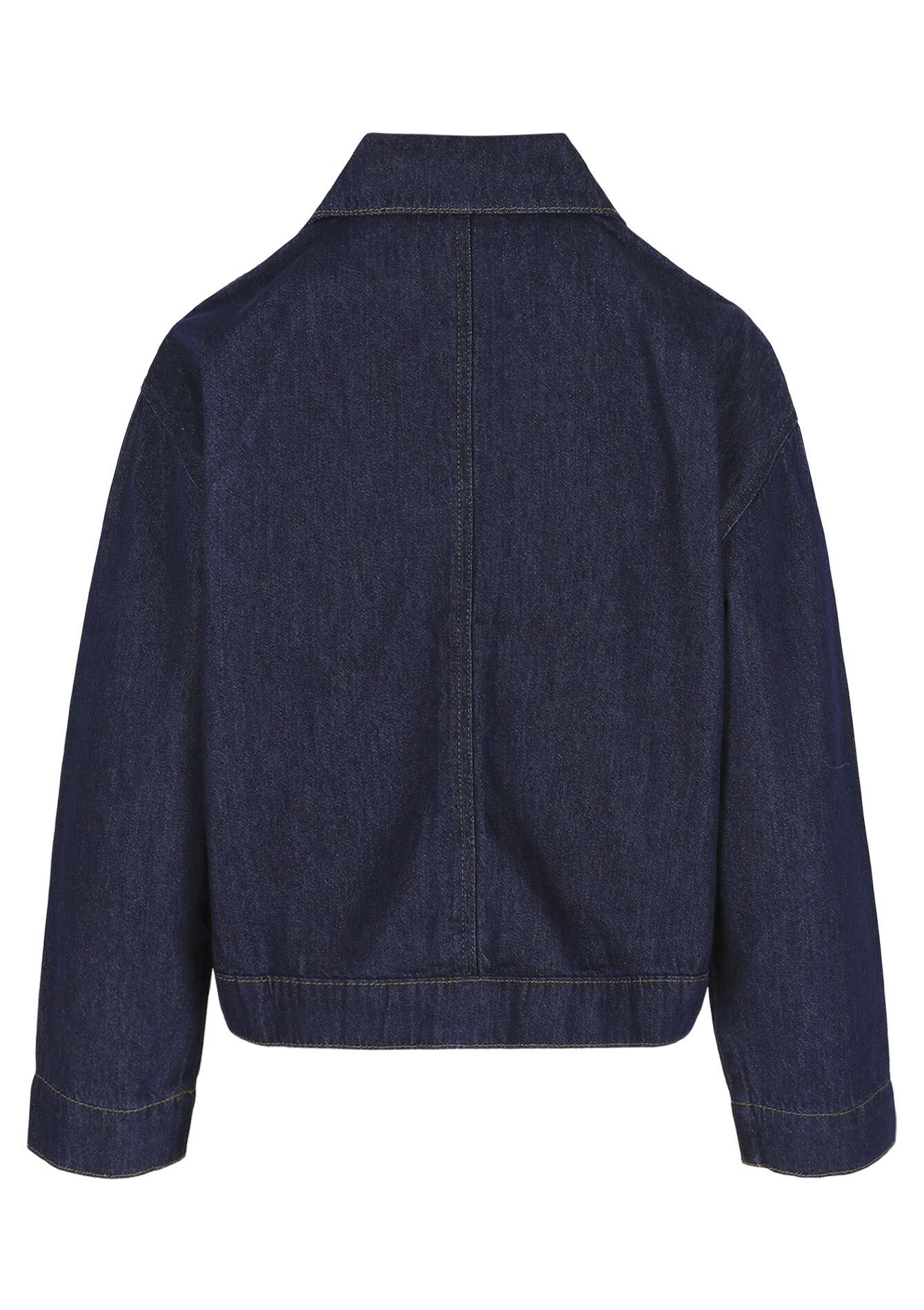 Veste droite en denim - DARK BLUE - 09101099_0501