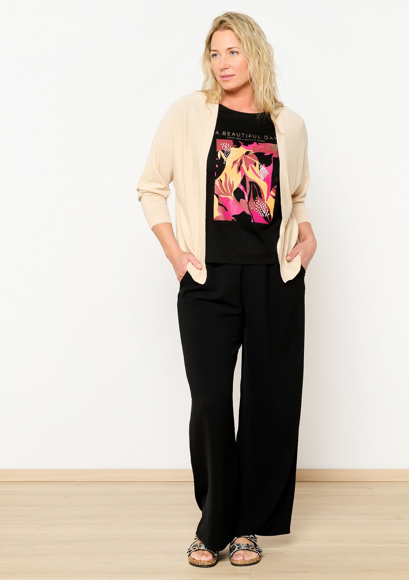 Cardigan met vleermuismouwen, Cardigan met vleermuismouwen - LT BEIGE - 04101083_2527