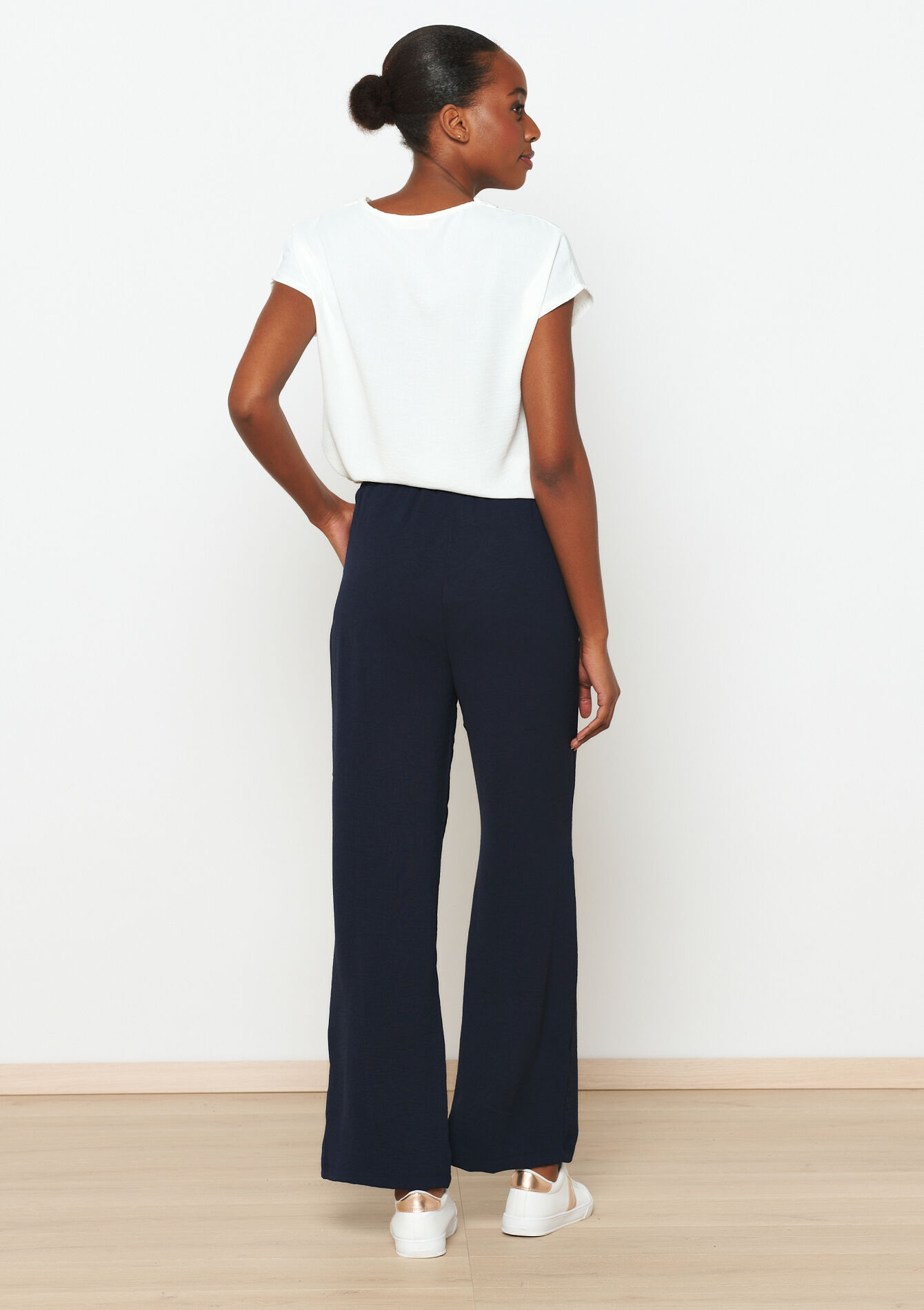 Wide leg trousers, Wide leg trousers - NAVY BASIC - 06600821_2723
