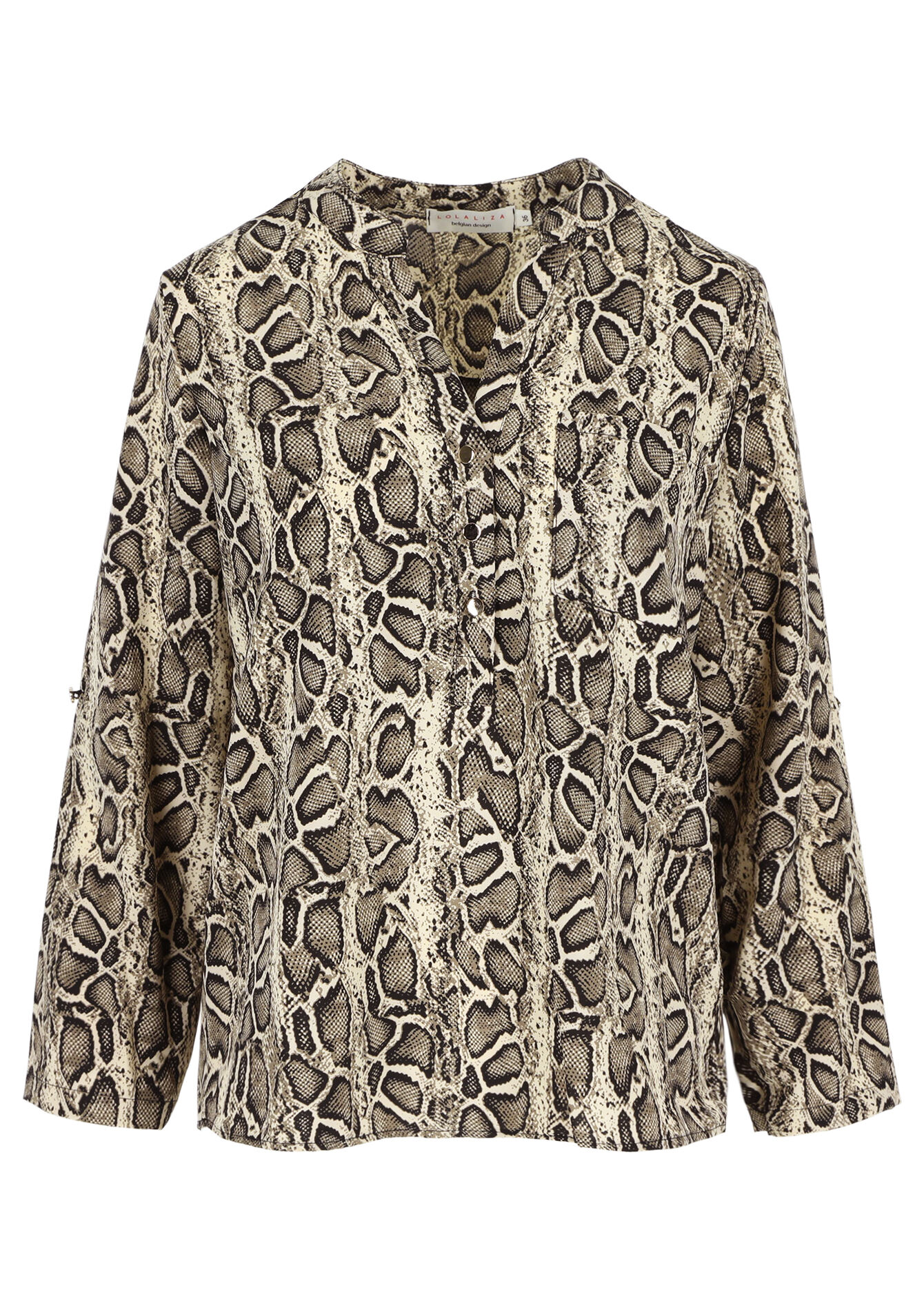 Blouse met dierenprint - BEIGE/BLACK - 05702336_6