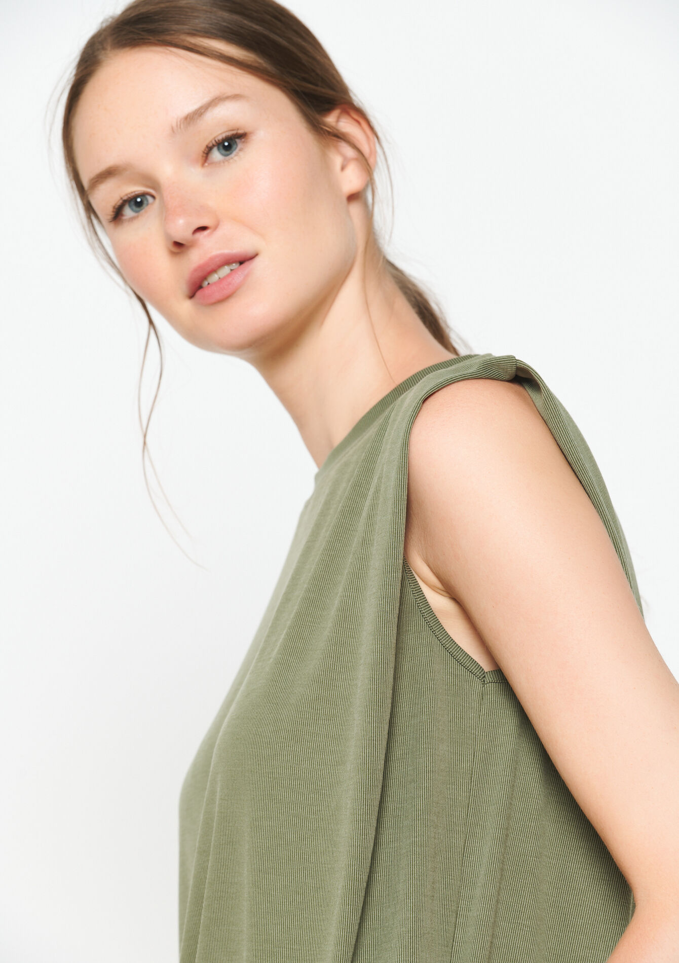 Mouwloze top, Mouwloze top - KHAKI FADED - 02200451_4326