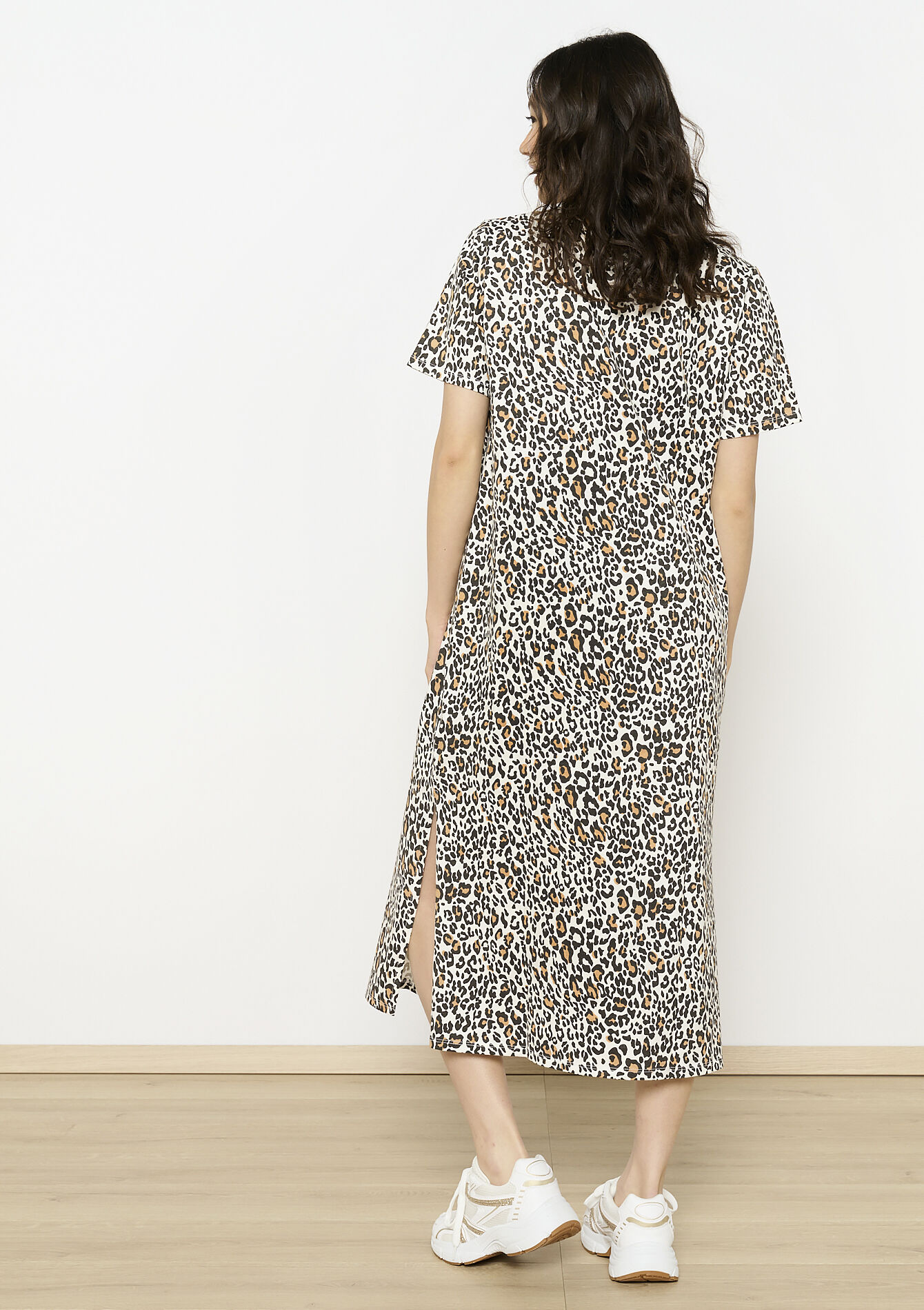 Robe t-shirt imprimé léopard, Robe t-shirt imprimé léopard - OFFWHITE - 08103907_1001