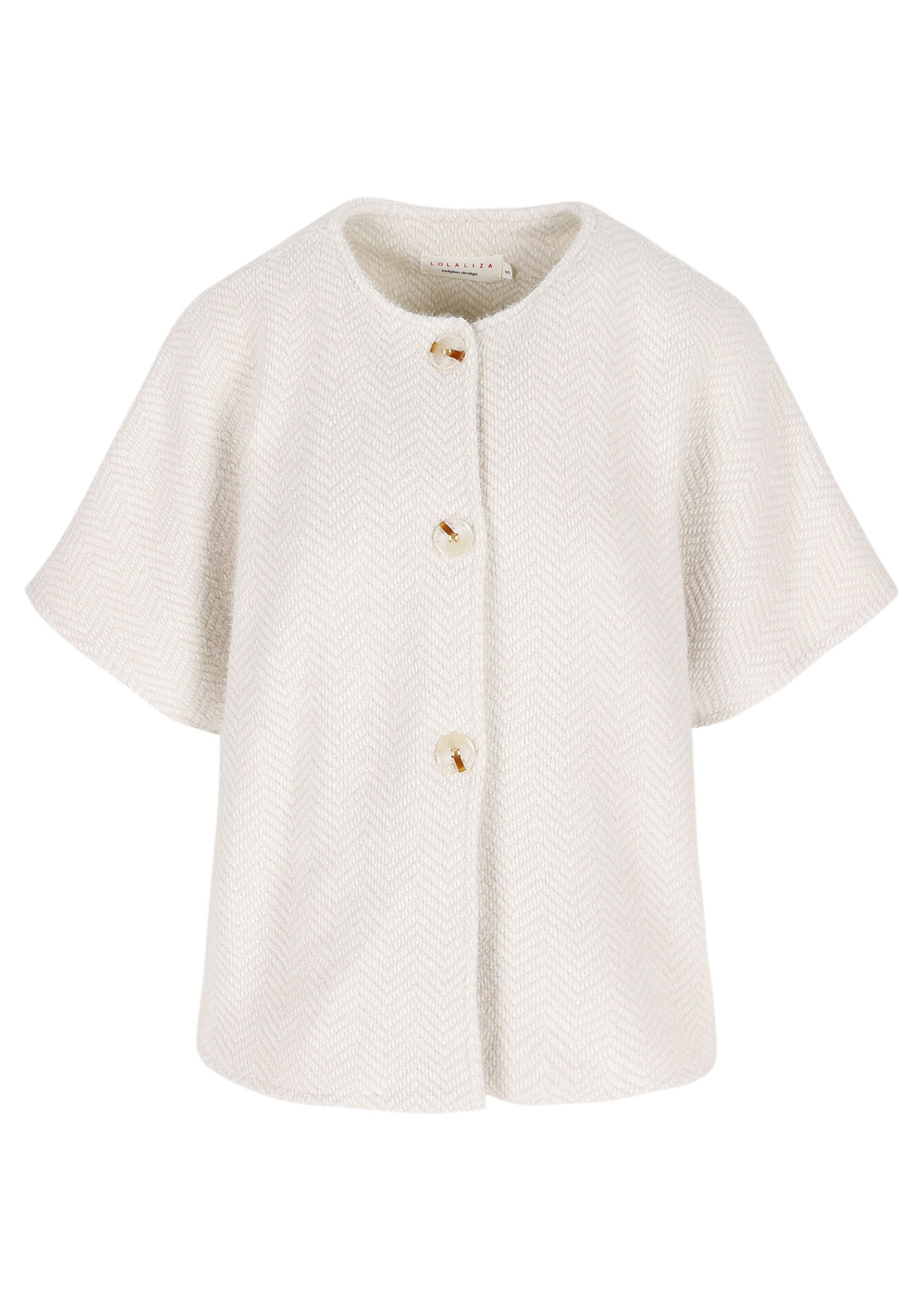 buttoned textured vest, buttoned textured vest - VANILLA WHITE - 09101092_1013