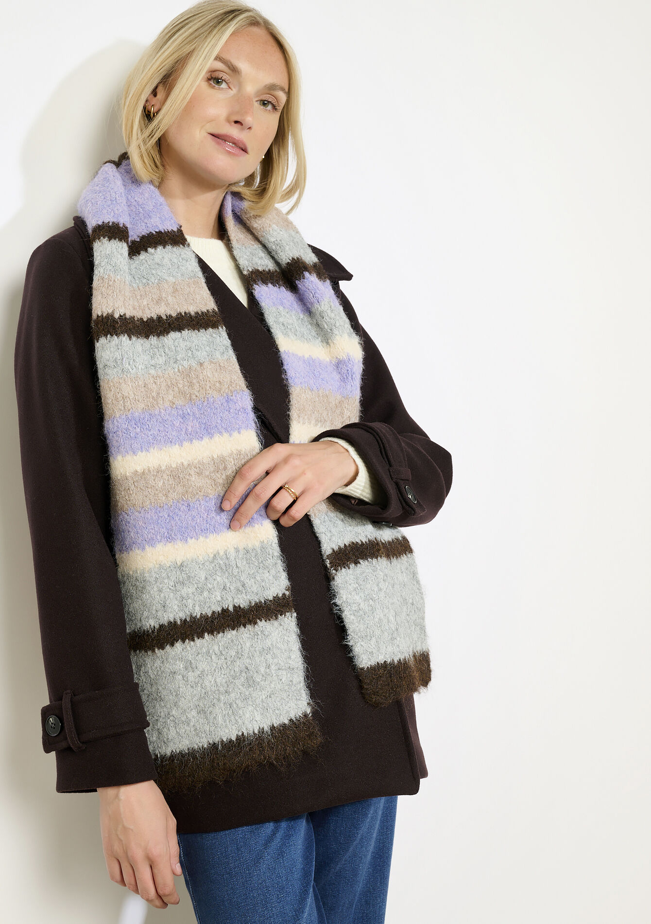 Écharpe en maille douce, Écharpe en maille douce - LT GREY - 17101400_2574