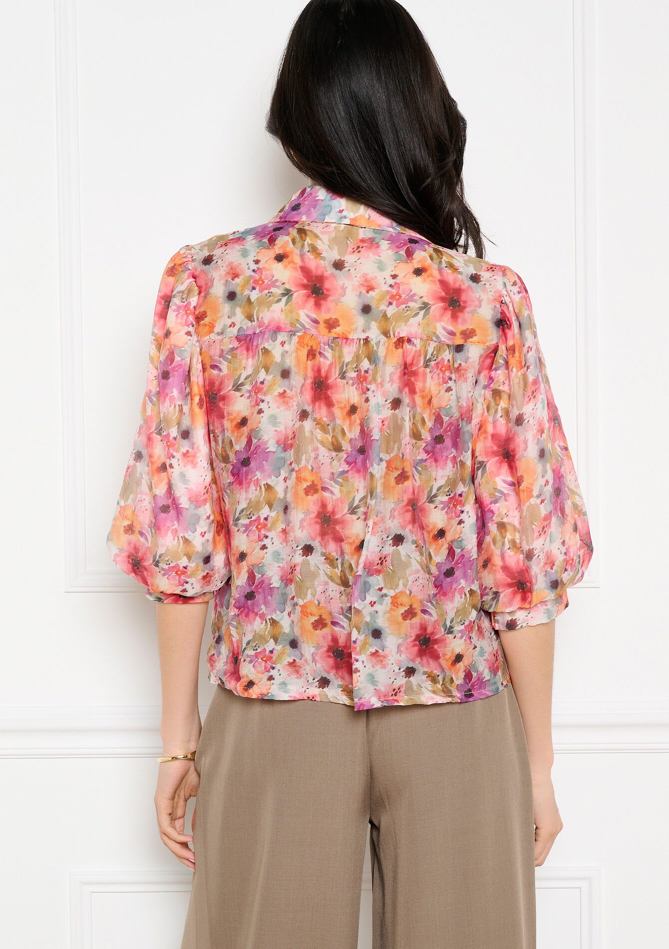 Blouse fluide imprimée - ORANGE SPICY - 05703046_5555