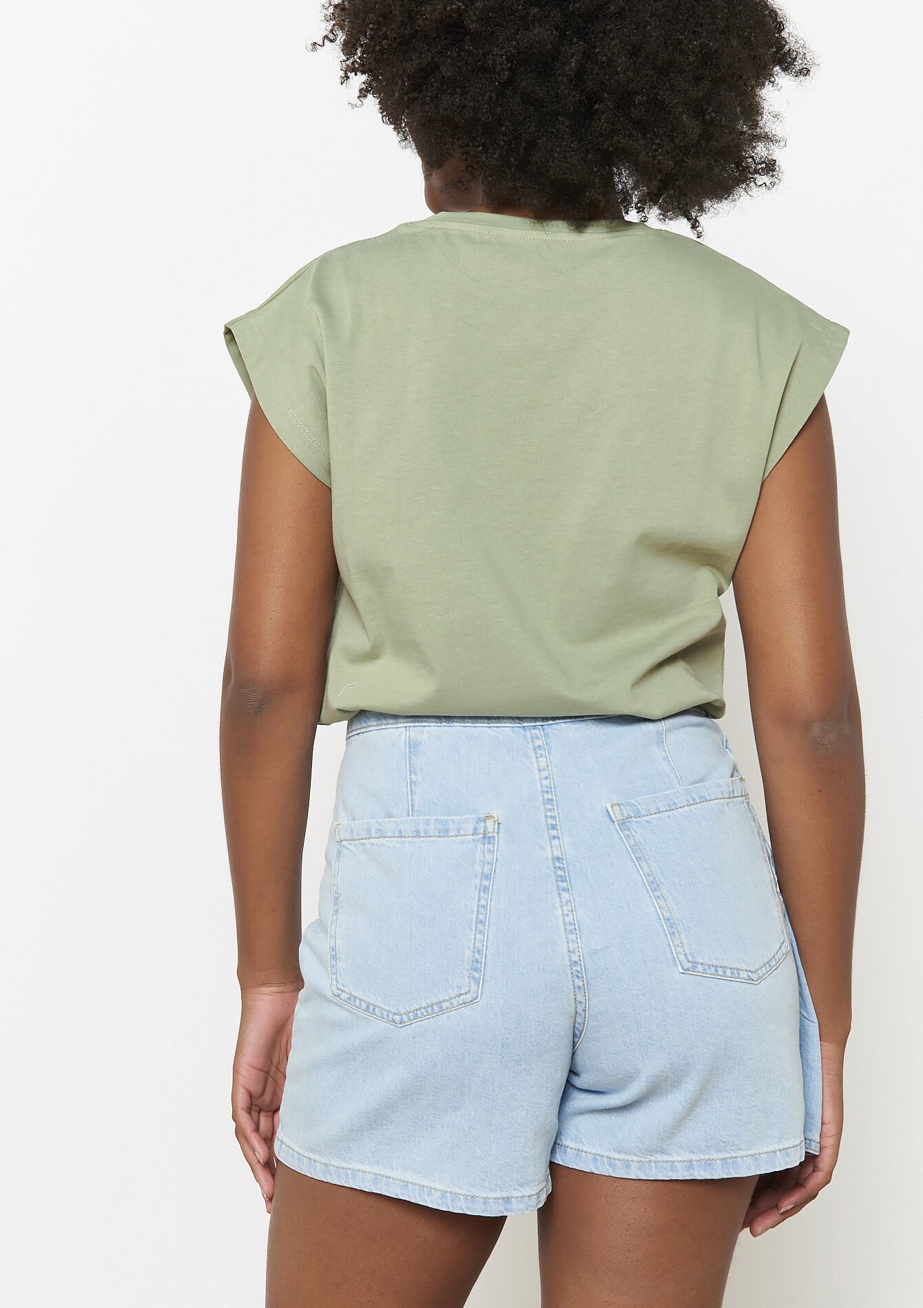 T-shirt met korte mouwen, T-shirt met korte mouwen - KHAKI FADED - 02301695_4326