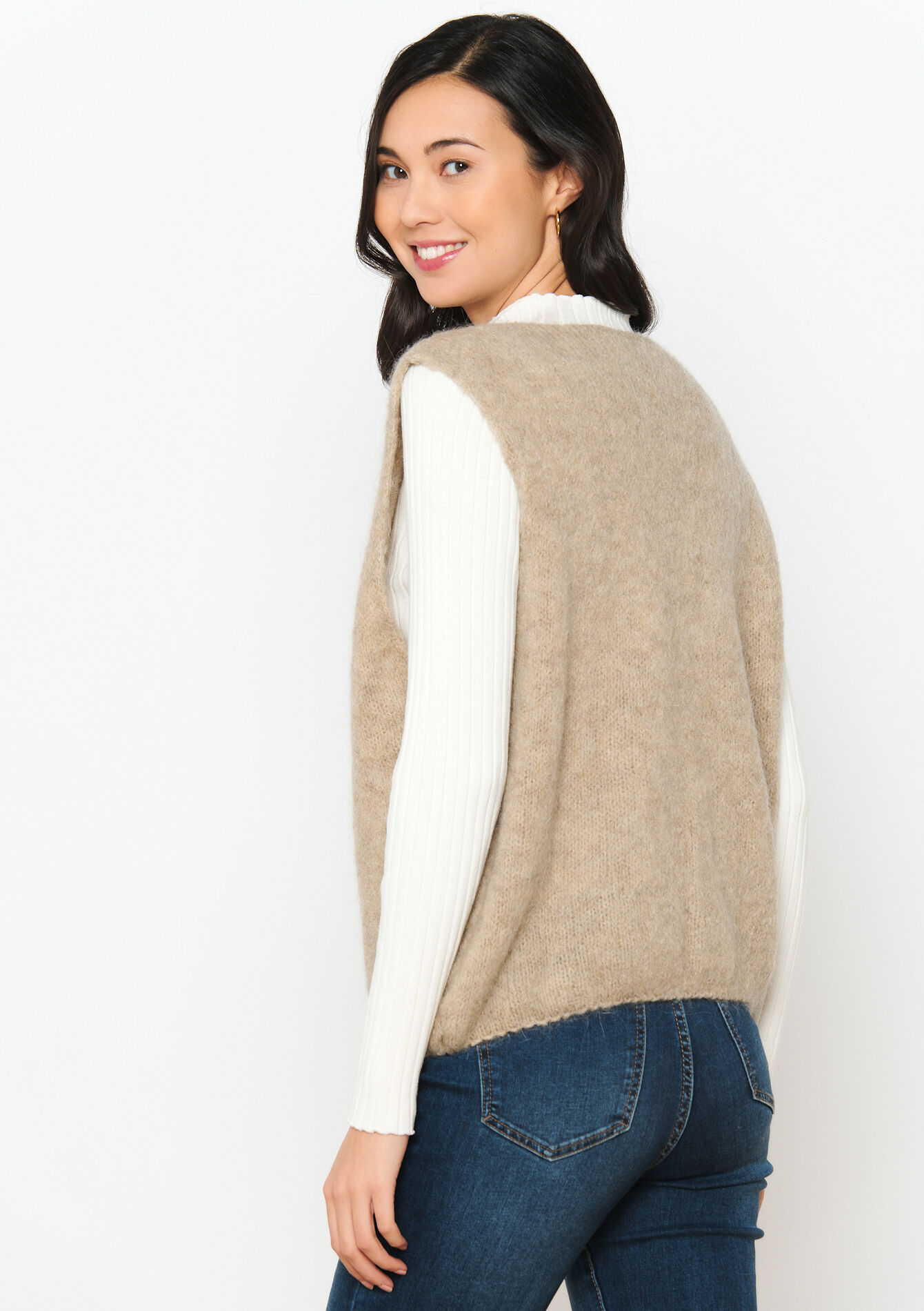 Oversized tank top, Oversized tank top - LIGHT TAUPE - 1095545