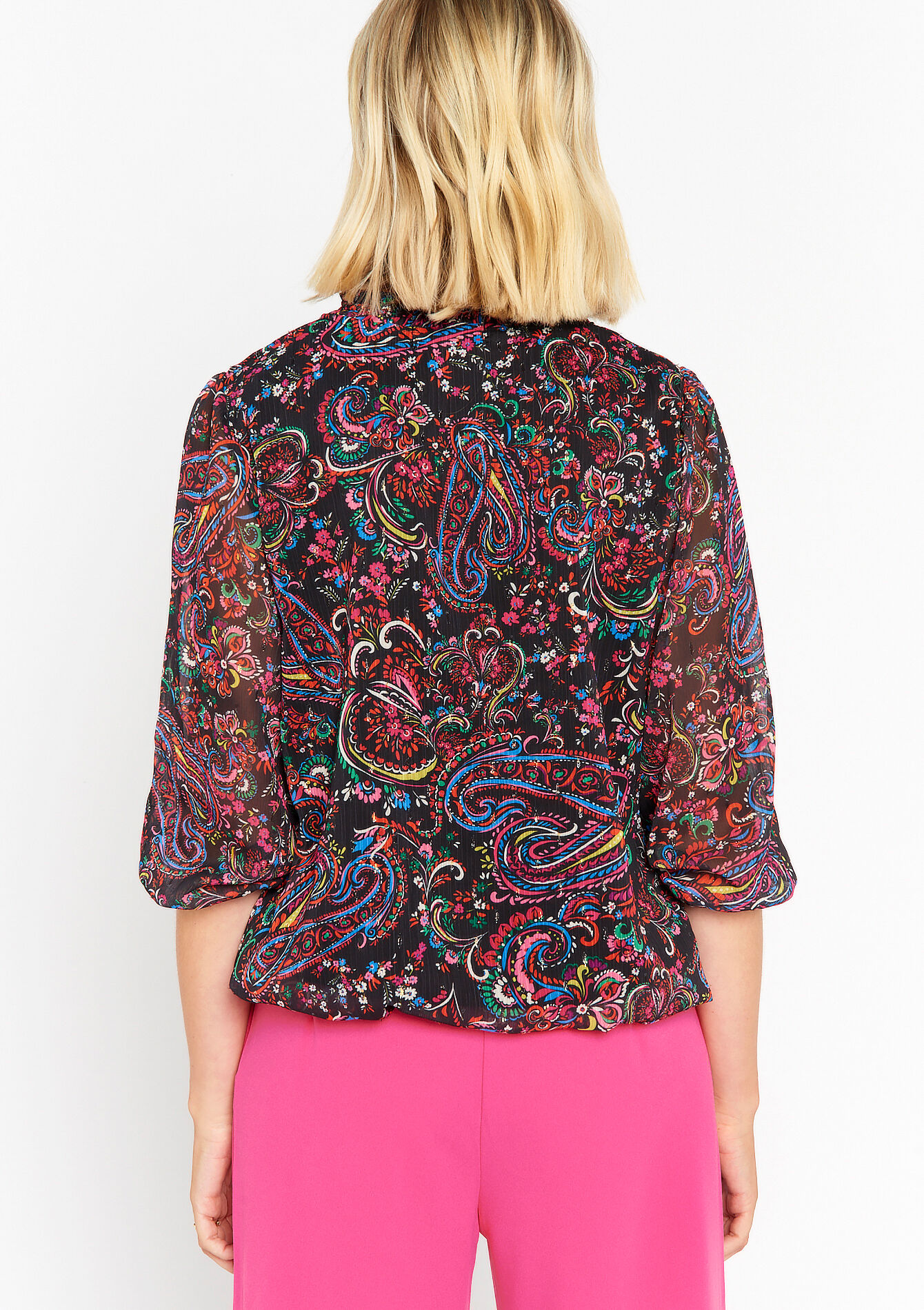 Blouse met paisleyprint, Blouse met paisleyprint - BLACK - 05702306_1119
