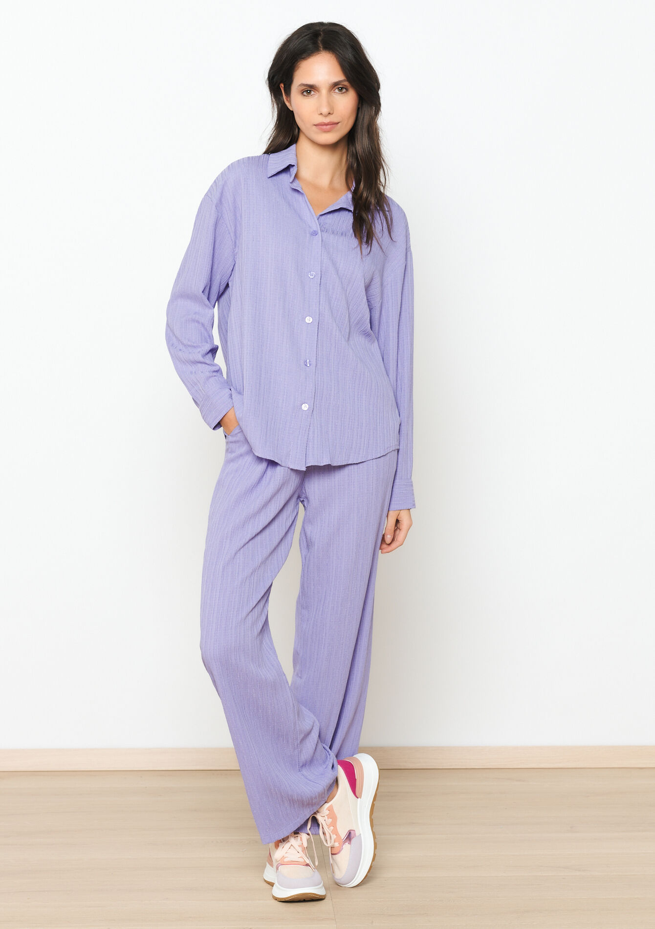 Hemd met textuur, Hemd met textuur - LILAC BRIGHT - 05702477_2578