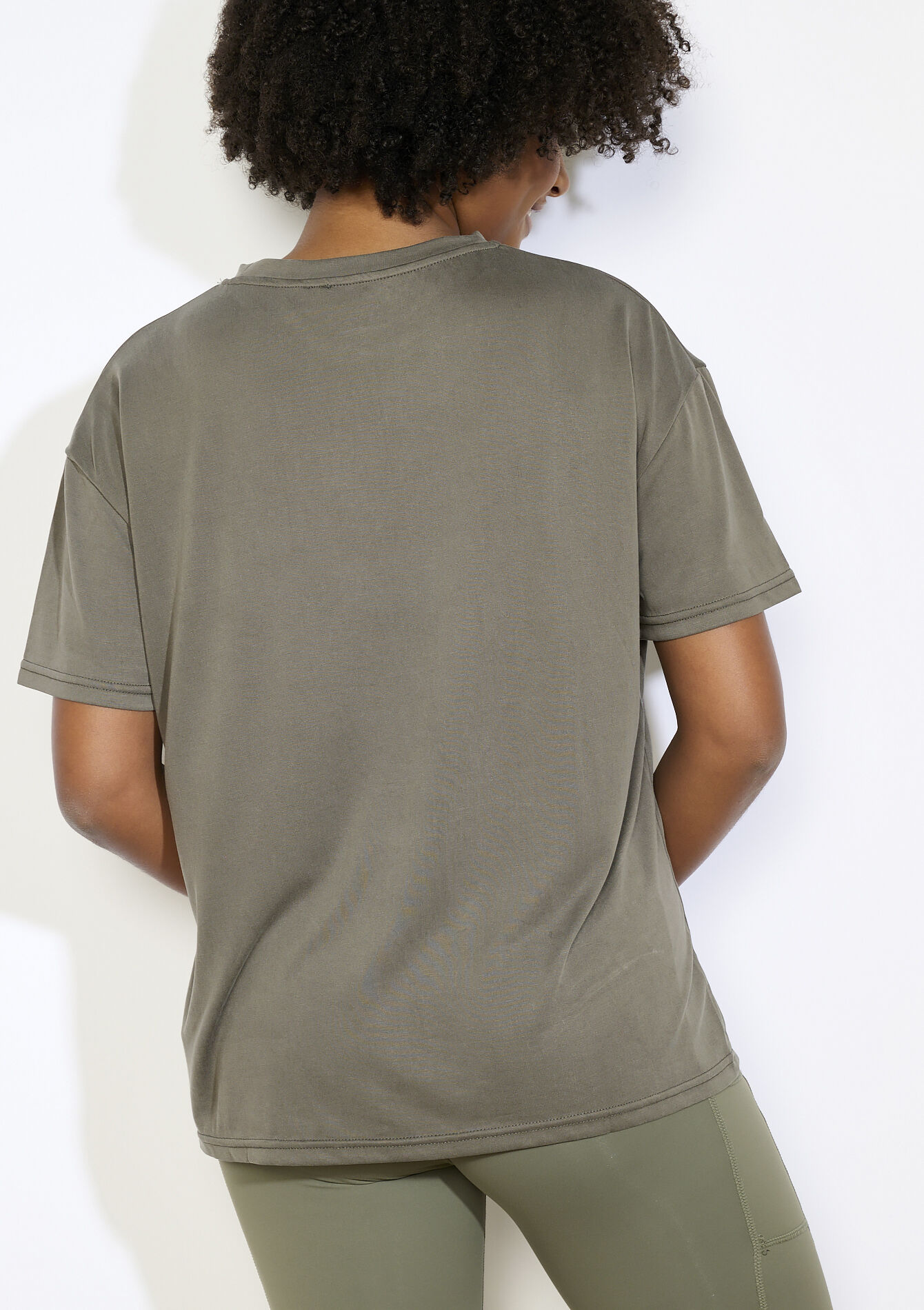 T-shirt ample de sport, T-shirt ample de sport - KHAKI MED - 15100371_4327