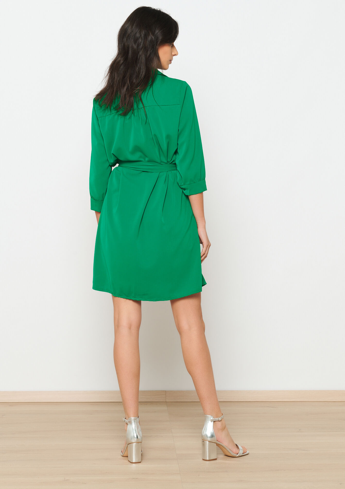 Hemdjurk met striklint - APPLE GREEN - 08103587_4614