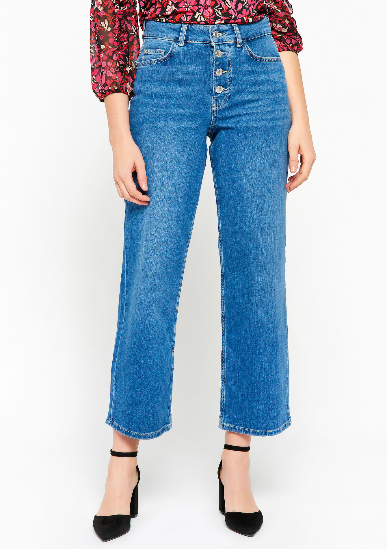 Jean taille haute, Jean taille haute - MEDIUM BLUE - 22000439_0500