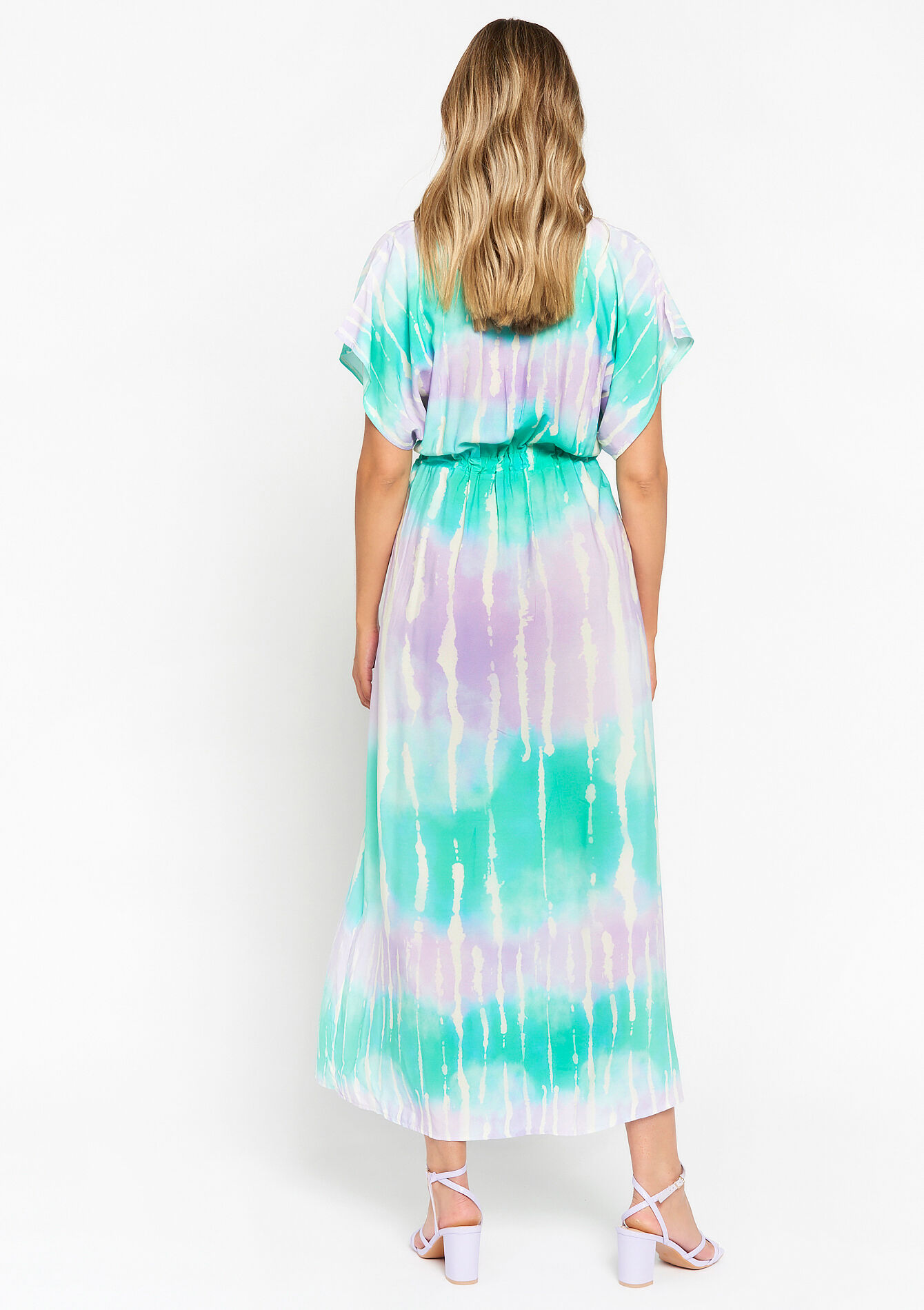 Robe longue en tie and dye - ORANGE BRIGHT - 08602087