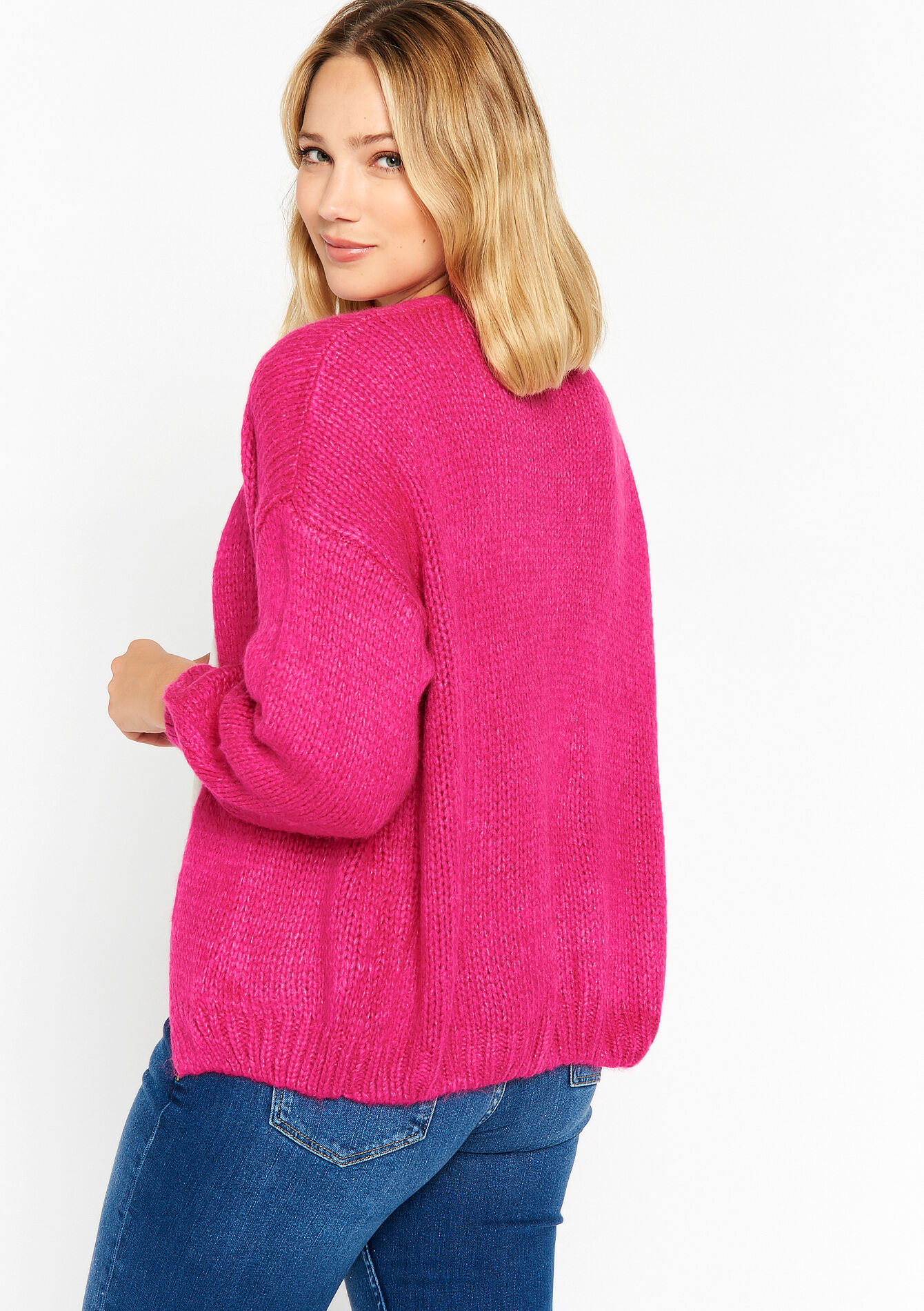 Cardigan ouvert - FUCHSIA - 04101077_5626