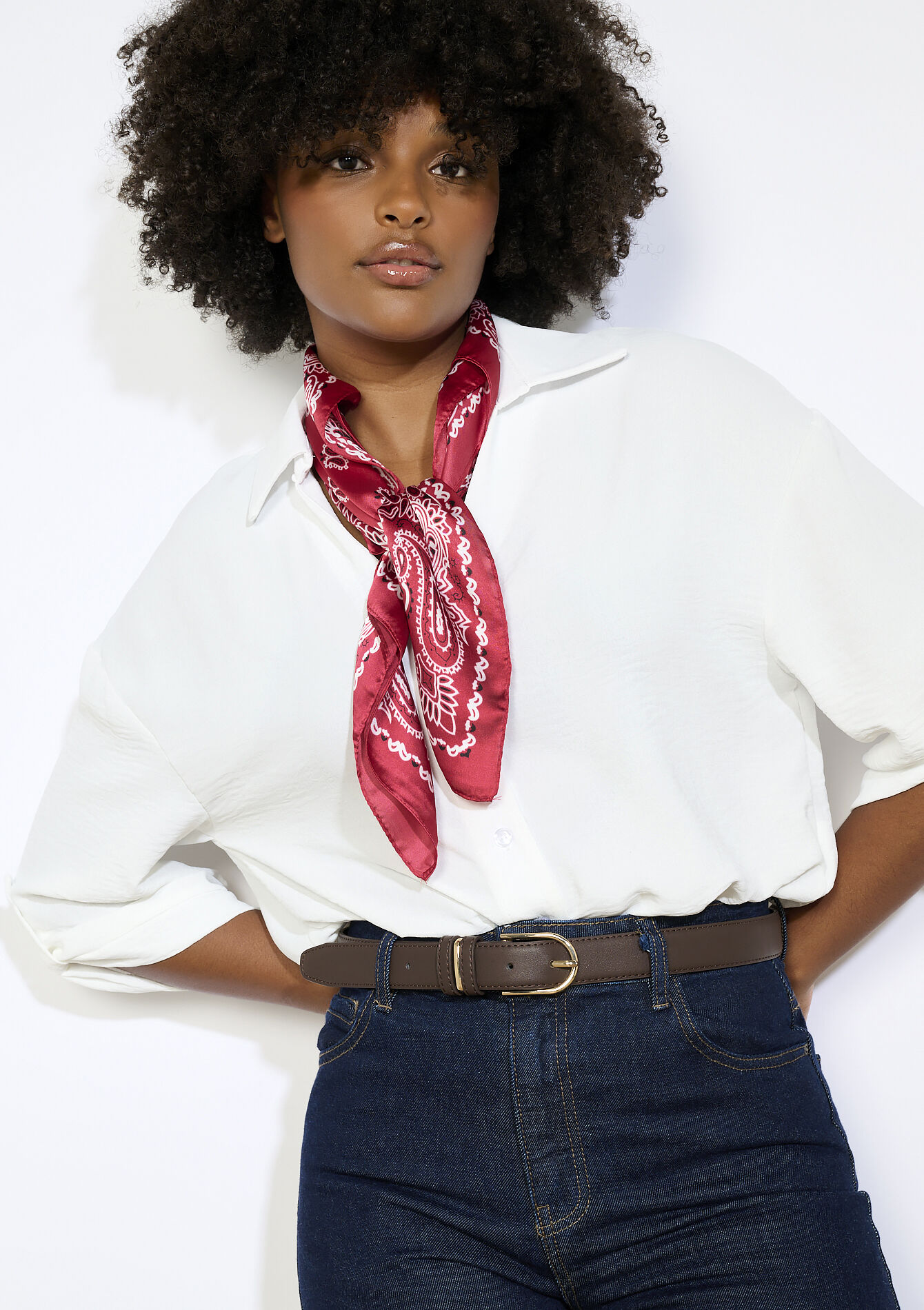 Bandana sjaaltje met print, Bandana sjaaltje met print - RED LIPSTICK - 17101527_5310