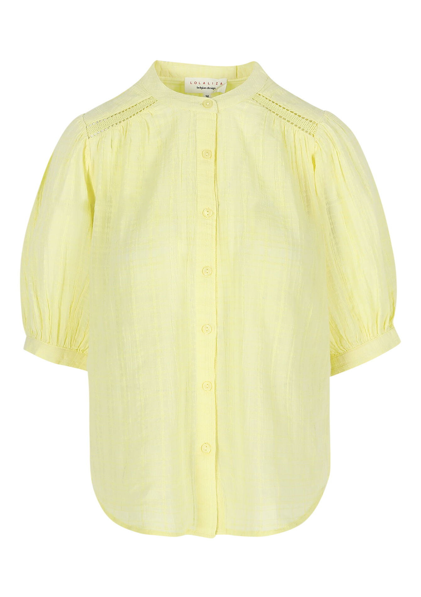 Chemise à manches bouffantes, Chemise à manches bouffantes - YELLOW PASTEL - 05702711_5004