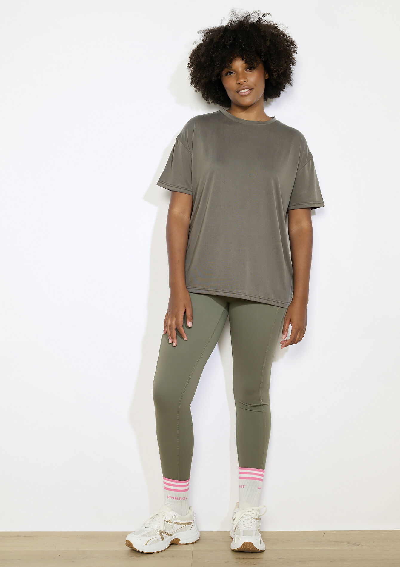 T-shirt ample de sport, T-shirt ample de sport - KHAKI MED - 15100371_4327