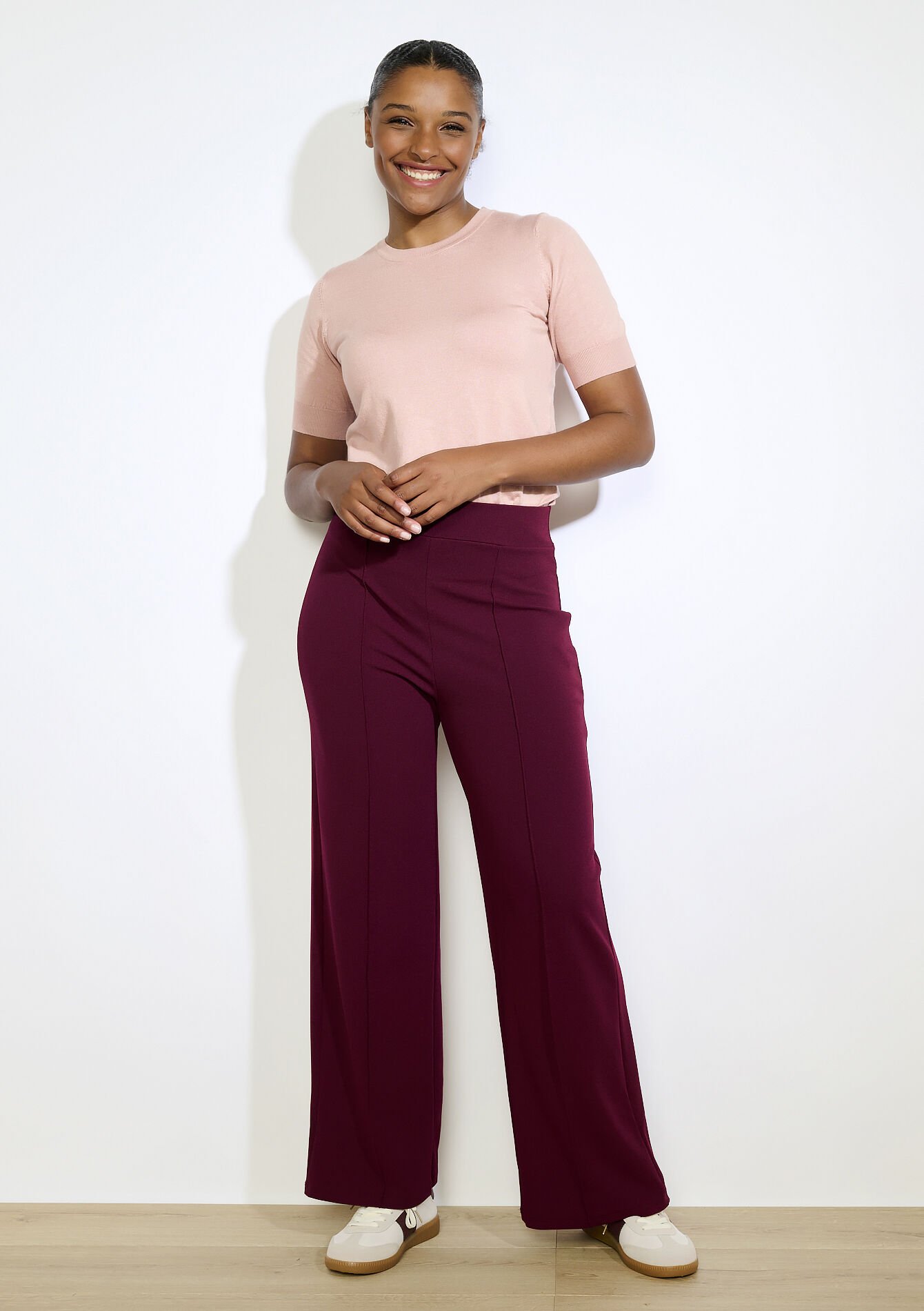 Soepele broek met hoge taille, Soepele broek met hoge taille, , back