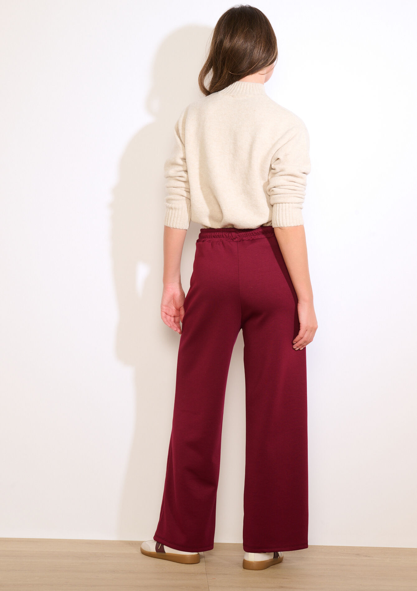 Losvallende relaxbroek, Losvallende relaxbroek - AUBERGINE - 15100401_1537