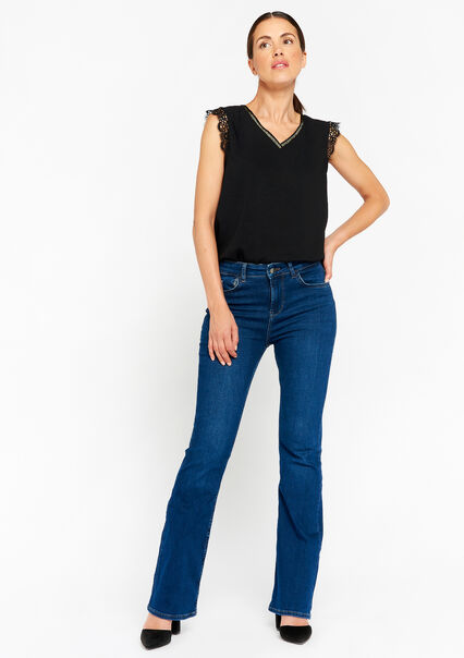 Skinny flared jeans - DARK BLUE - 22000478_0501