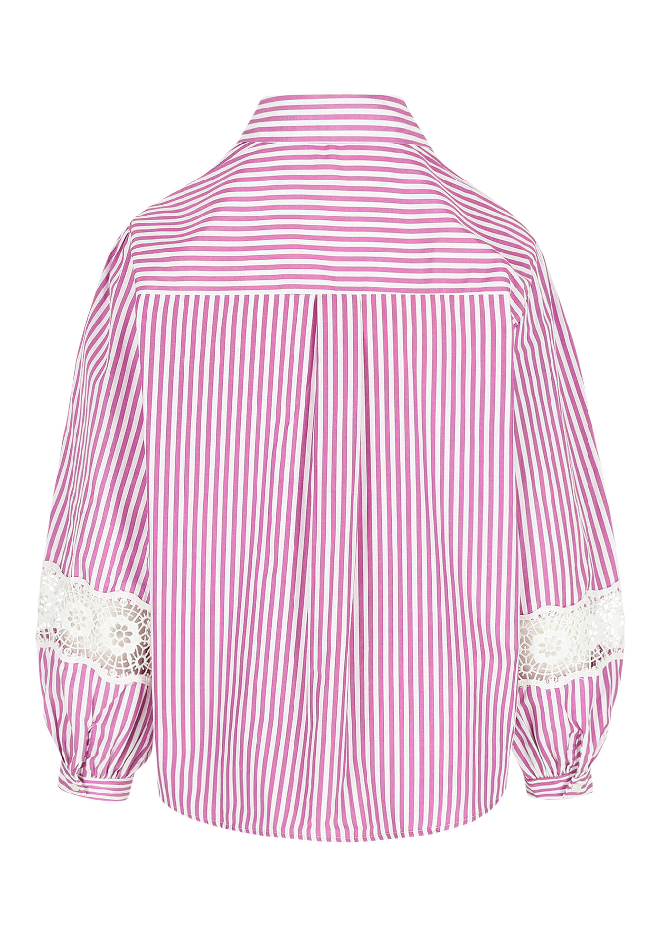 Chemise rayée à dentelle, Chemise rayée à dentelle - VIOLINE - 05702867_2576