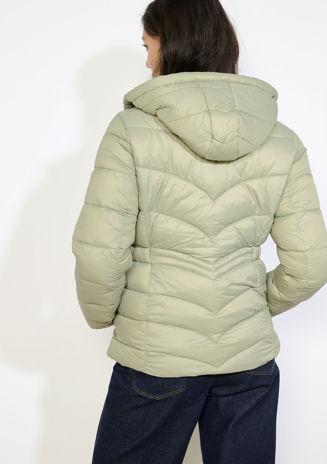 Korte gewatteerde jas - KHAKI FADED - 23000752_4326