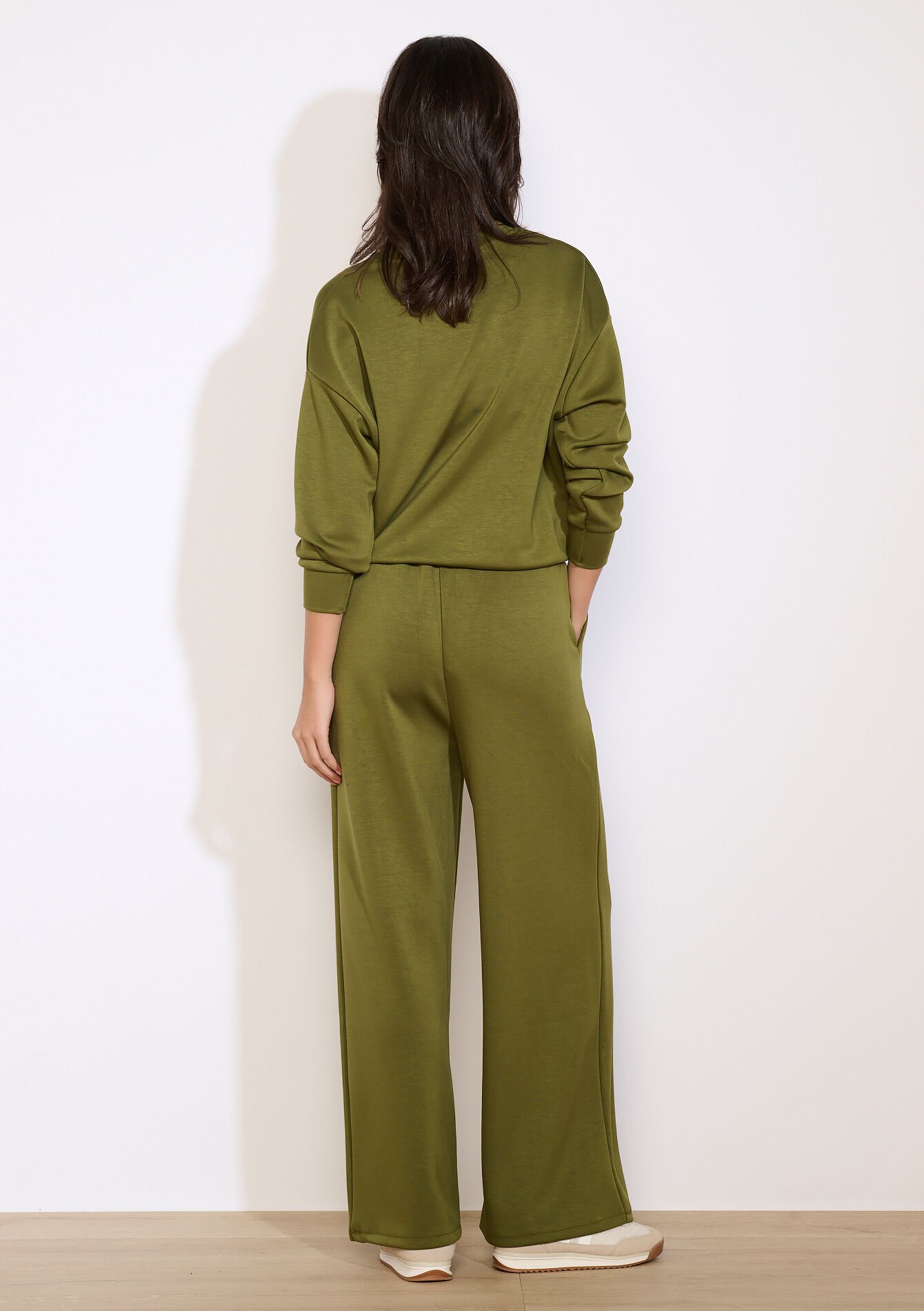 Losvallende relaxbroek, Losvallende relaxbroek - GREEN MOSS - 15100401_4504