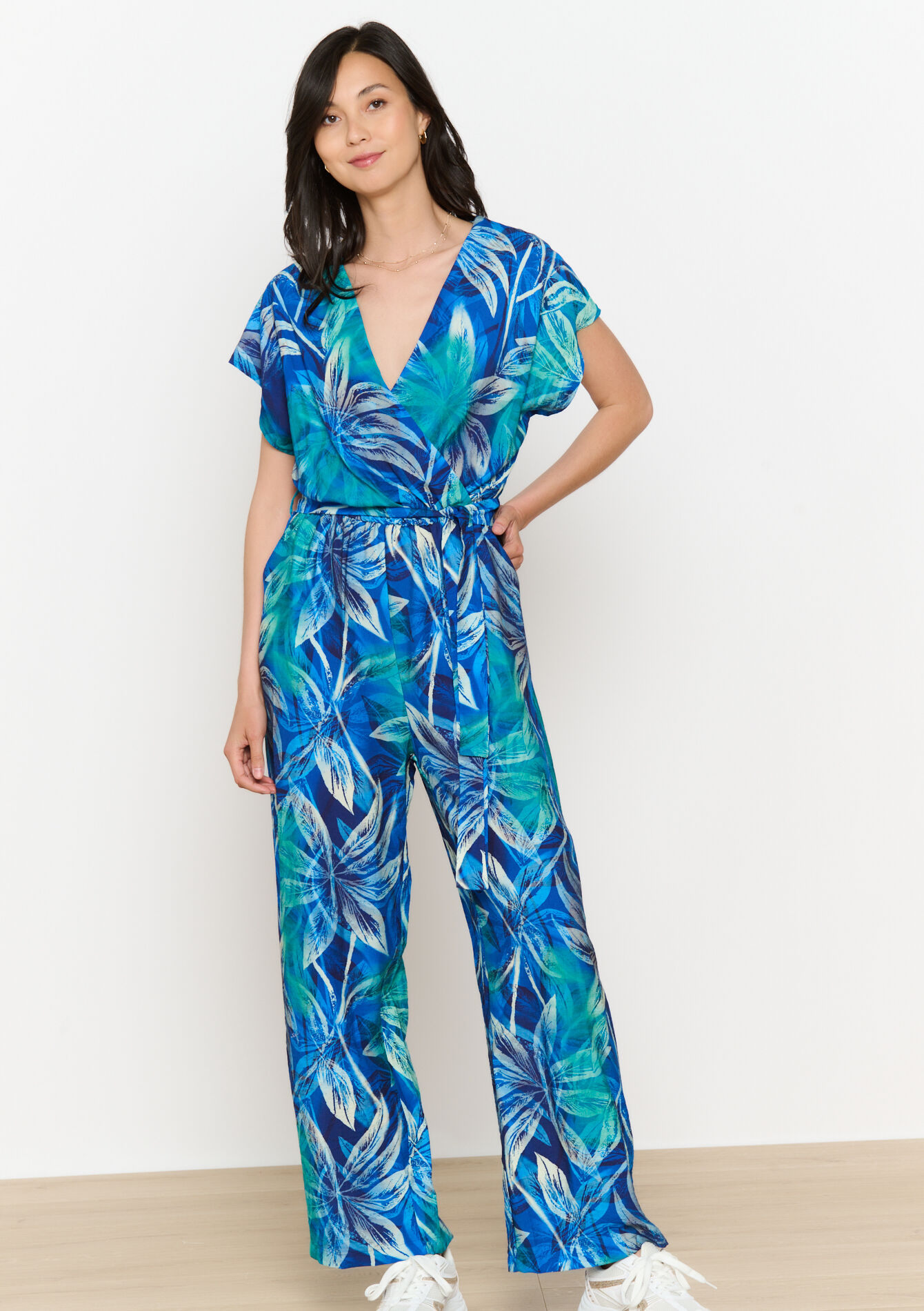 Tropische jumpsuit, Tropische jumpsuit - ELECTRIC BLUE - 06004633_1619