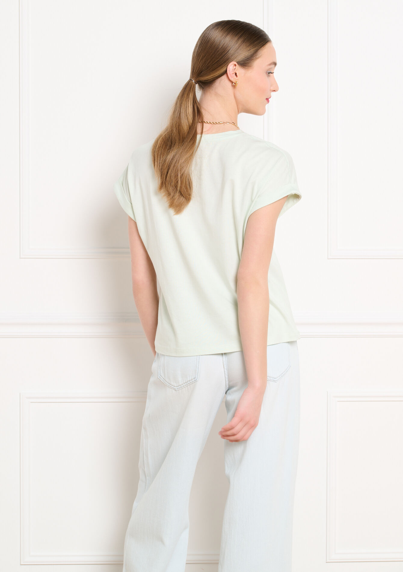 Losvallende T-shirt - MINT GREEN - 02301926_1723