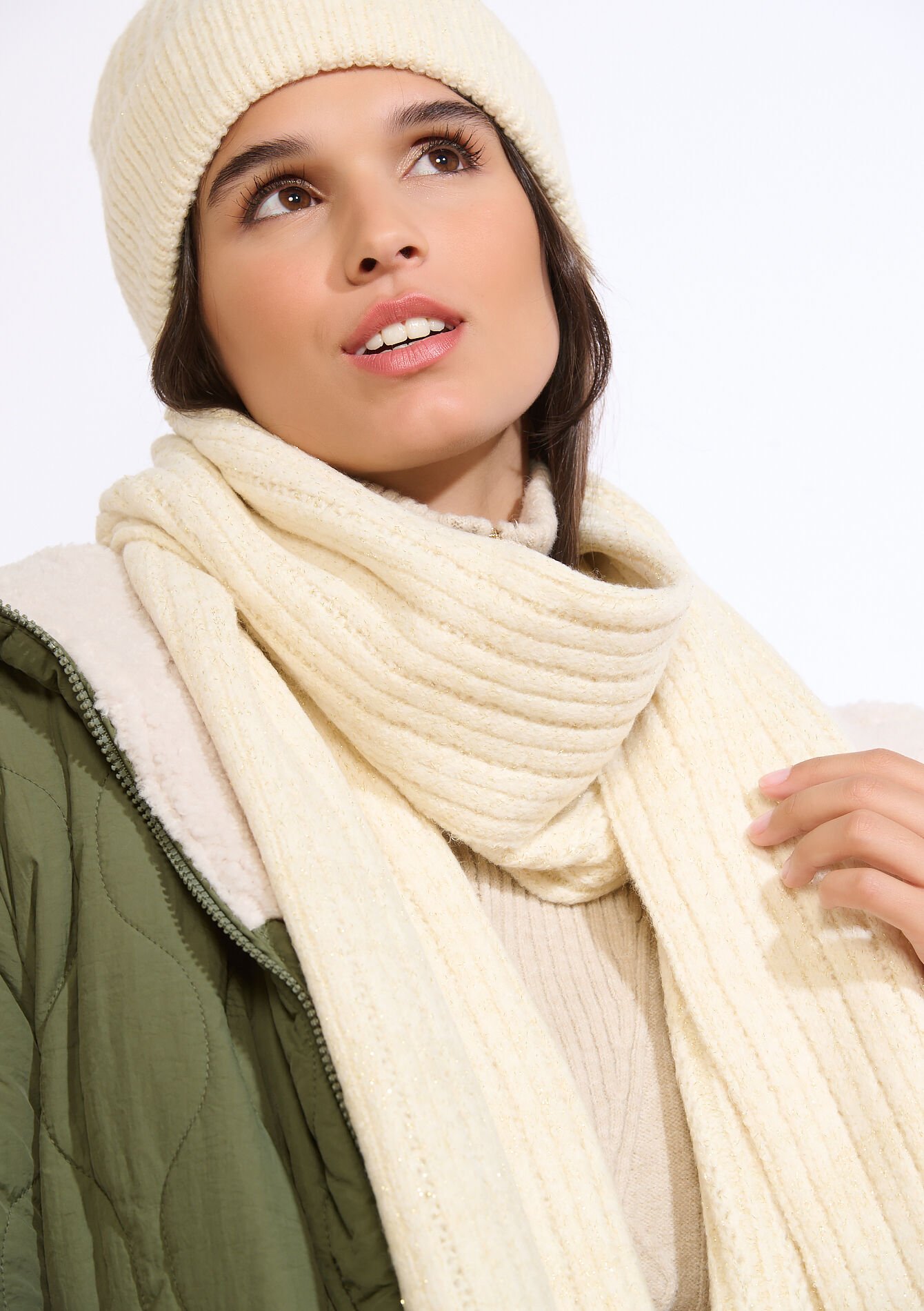 Écharpe côtelée scintillante, Écharpe côtelée scintillante, , detail_model