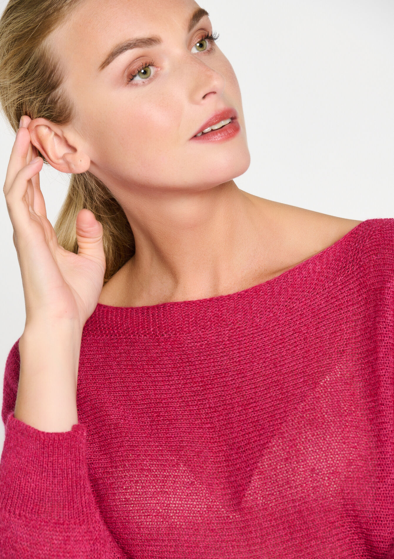 Pullover with batwing sleeves, Pullover with batwing sleeves - FUCHSIA - 04006057_5626