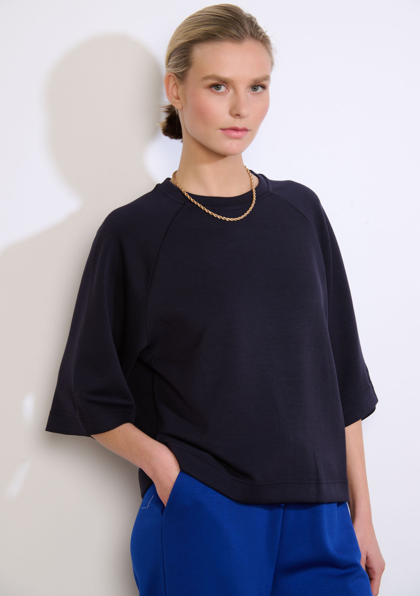 Sweater met 3/4 mouwen, , back