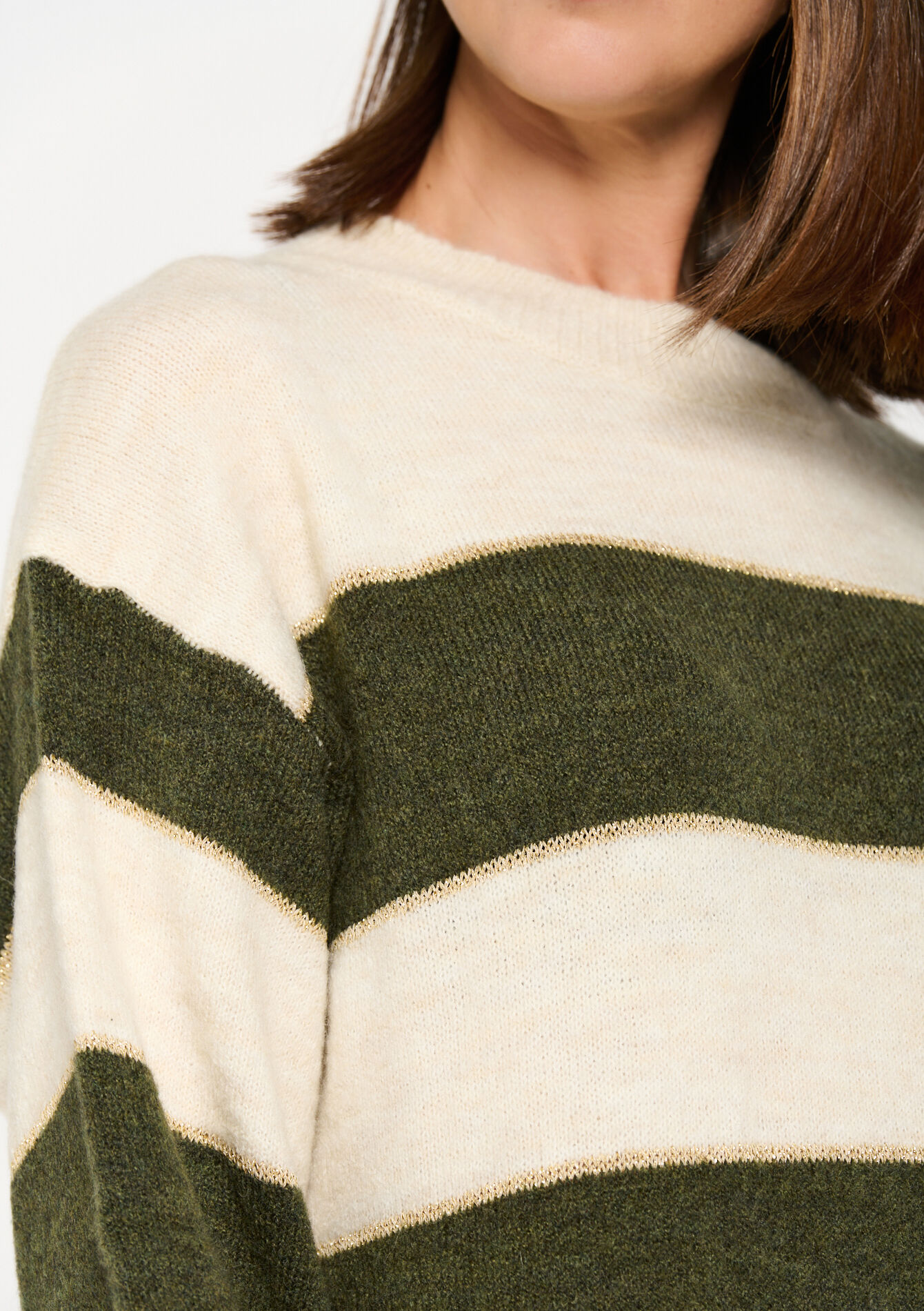 Robe pullover à rayures - KHAKI MED - 08103399_4327