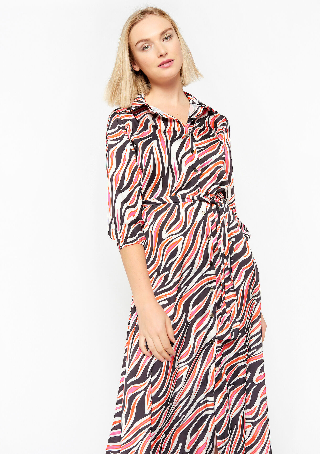 Hemdjurk met zebraprint, Hemdjurk met zebraprint - BLACK - 08601860_1119